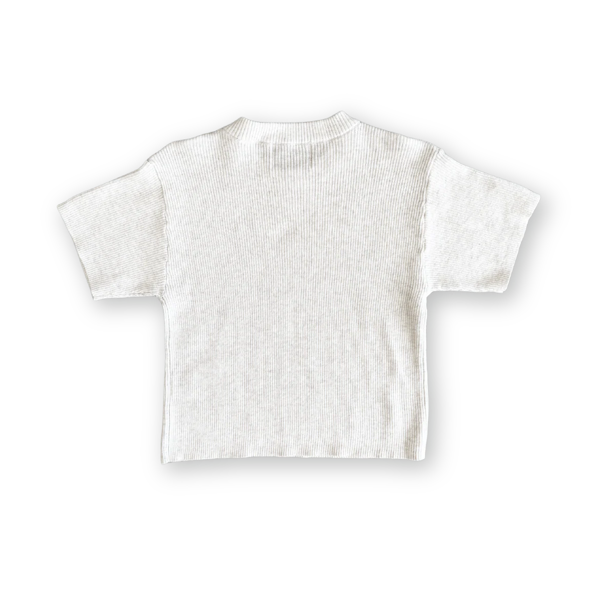 Ribbed Knitted Logo Tee - Image 5