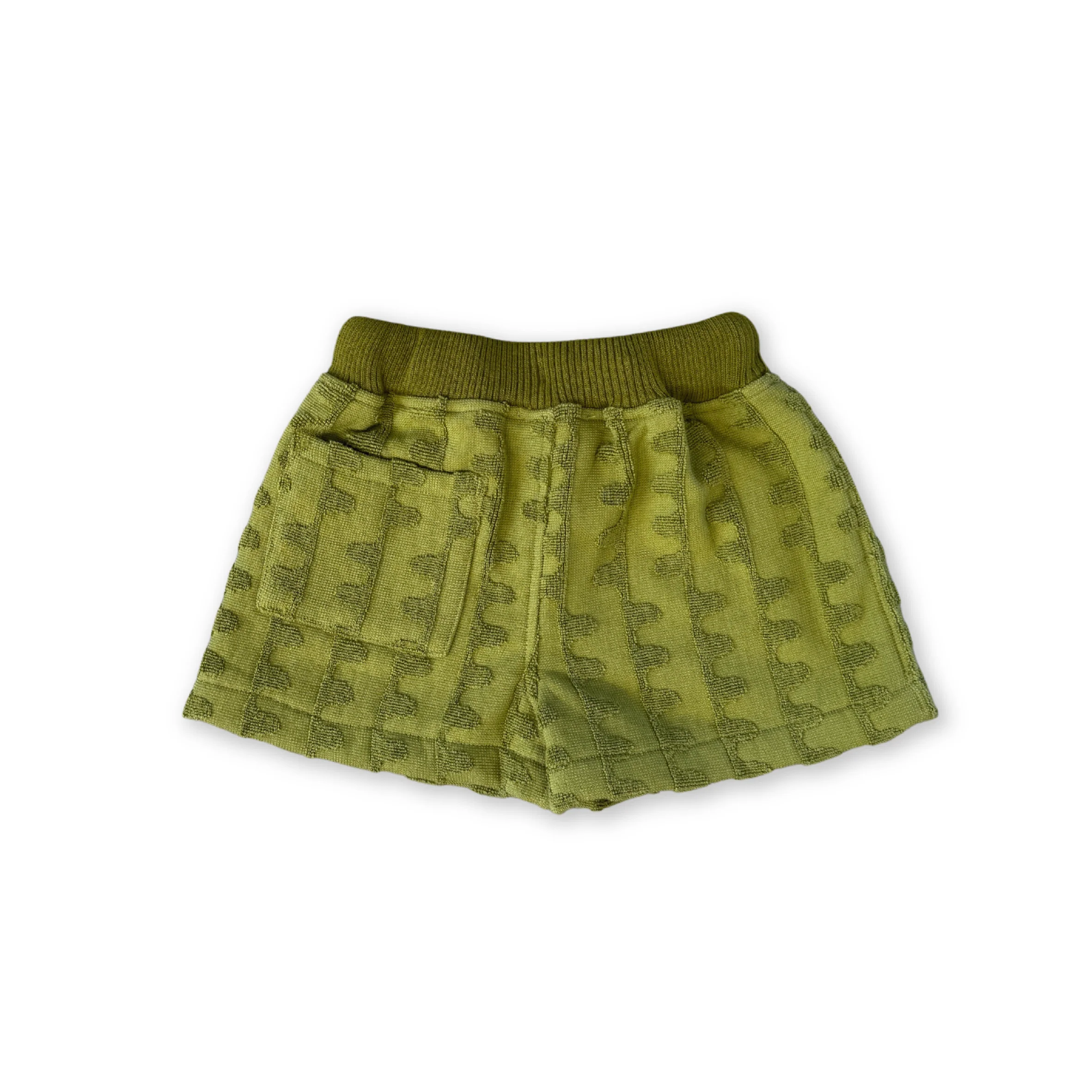 Terry Towelling Flow Shorts - Leaf - Image 2