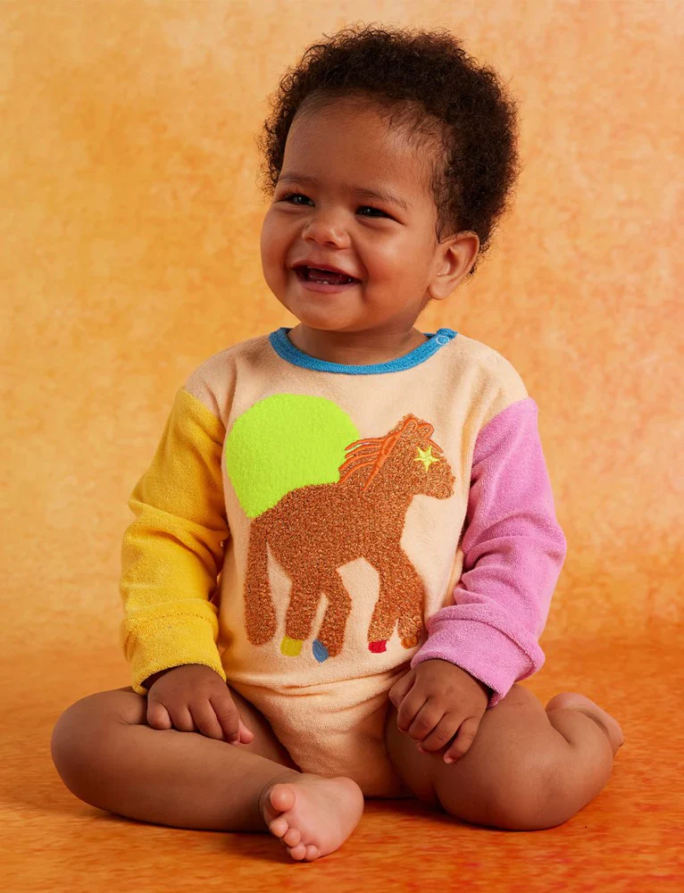 Giddy Up Terry Long Sleeve Bodysuit - Image 2
