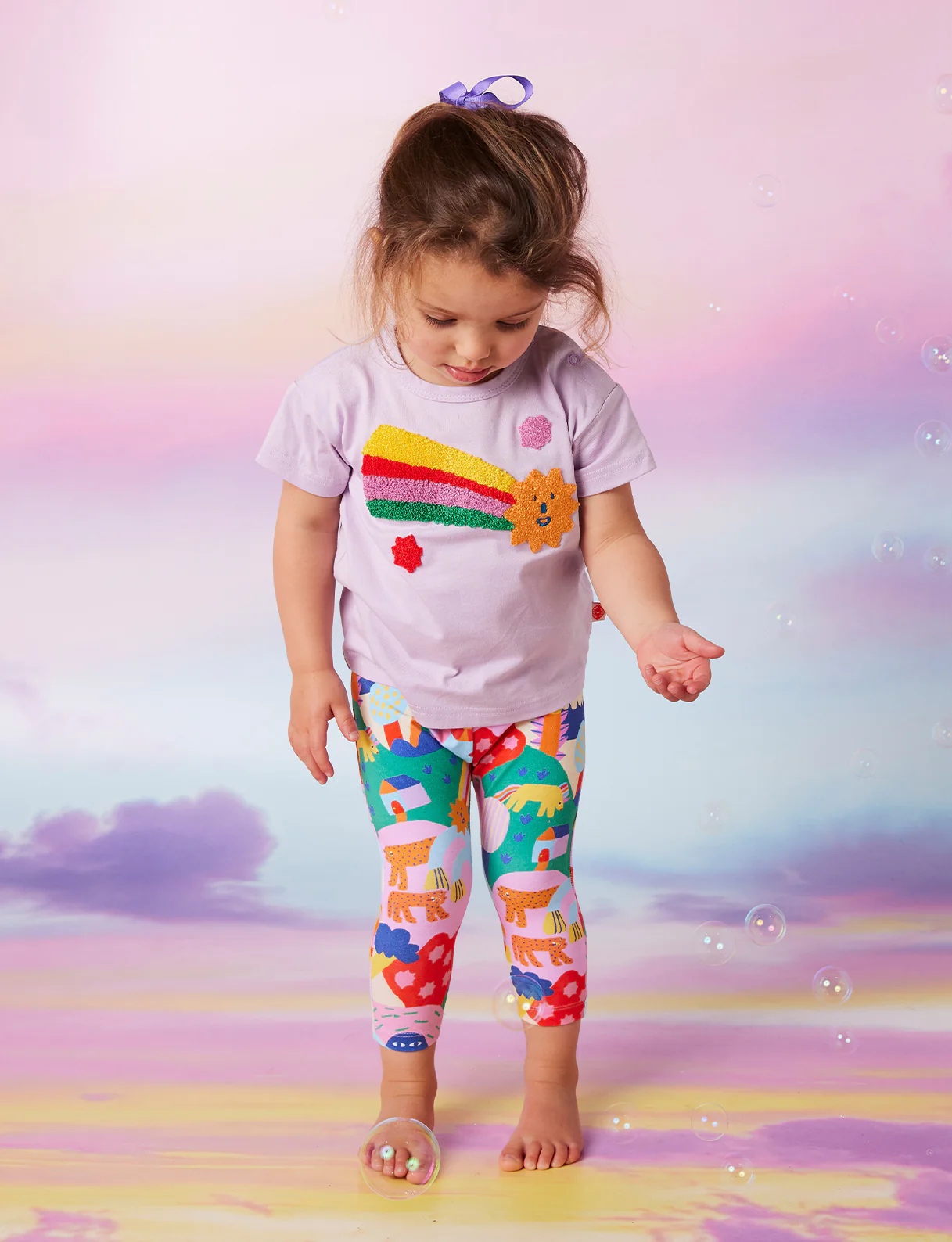 Kids Leggings - Rainbow Valley - Image 2