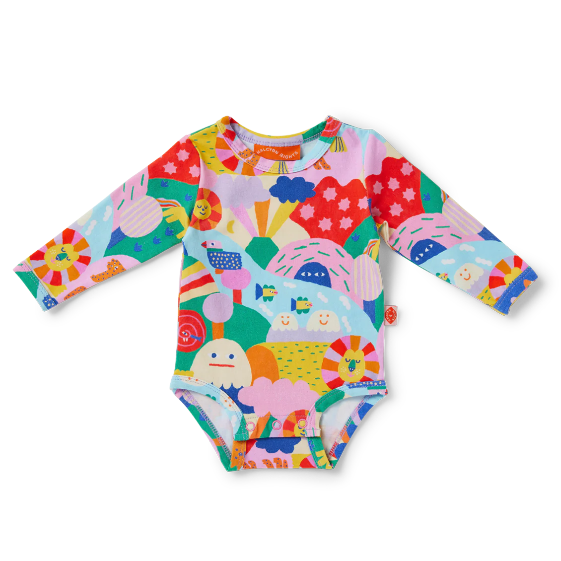 Long Sleeve Bodysuit - Rainbow Valley