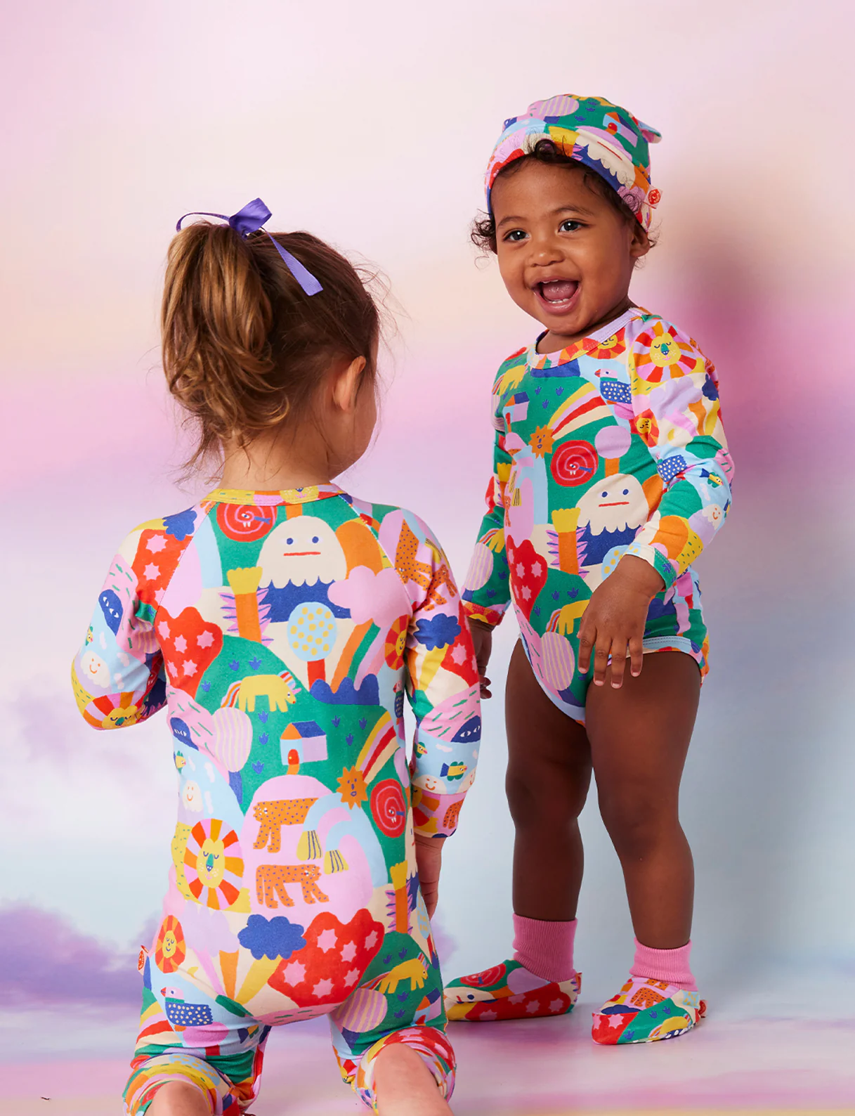 Long Sleeve Bodysuit - Rainbow Valley - Image 2