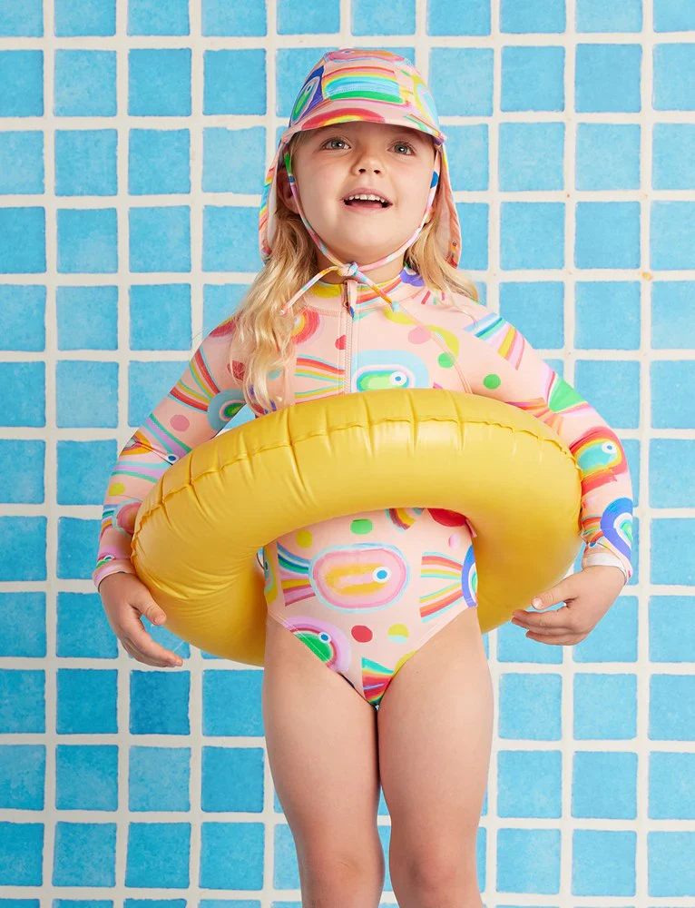 Long Sleeve Zip Bather Fancy Fins - Image 3