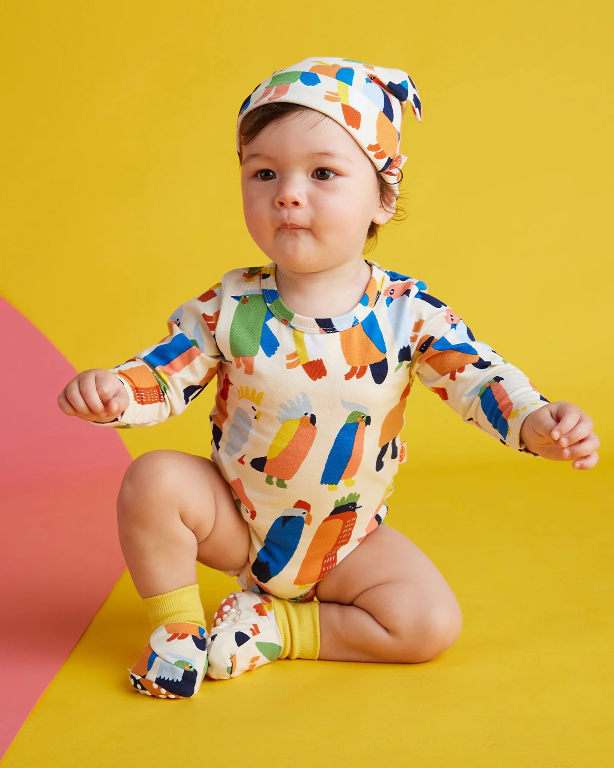 Halcyon Nights Lunar Baby Hat - Flamin' Galahs - Image 3