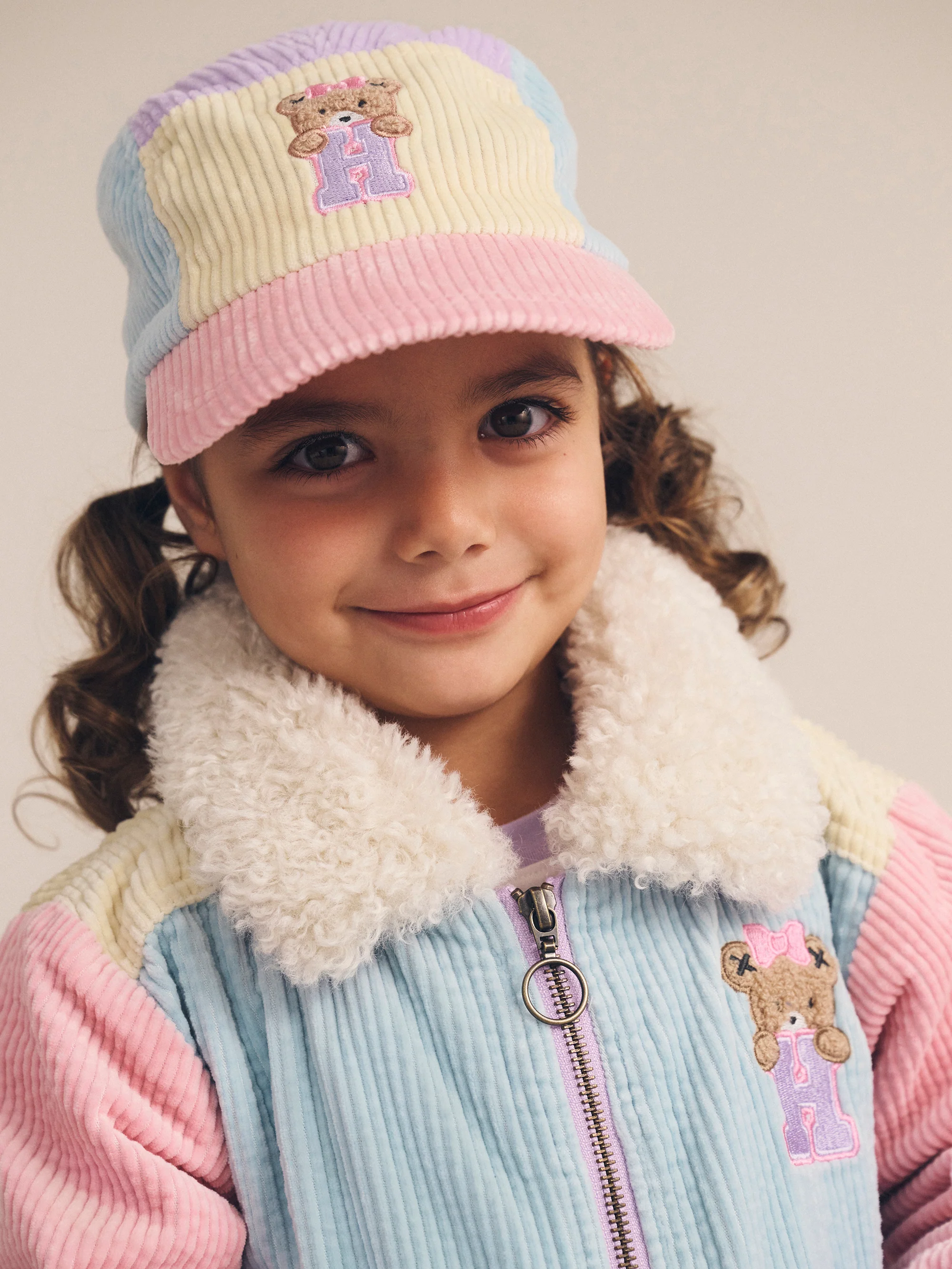 Huxbaby Blush Colour Block Cord Jacket - Image 2