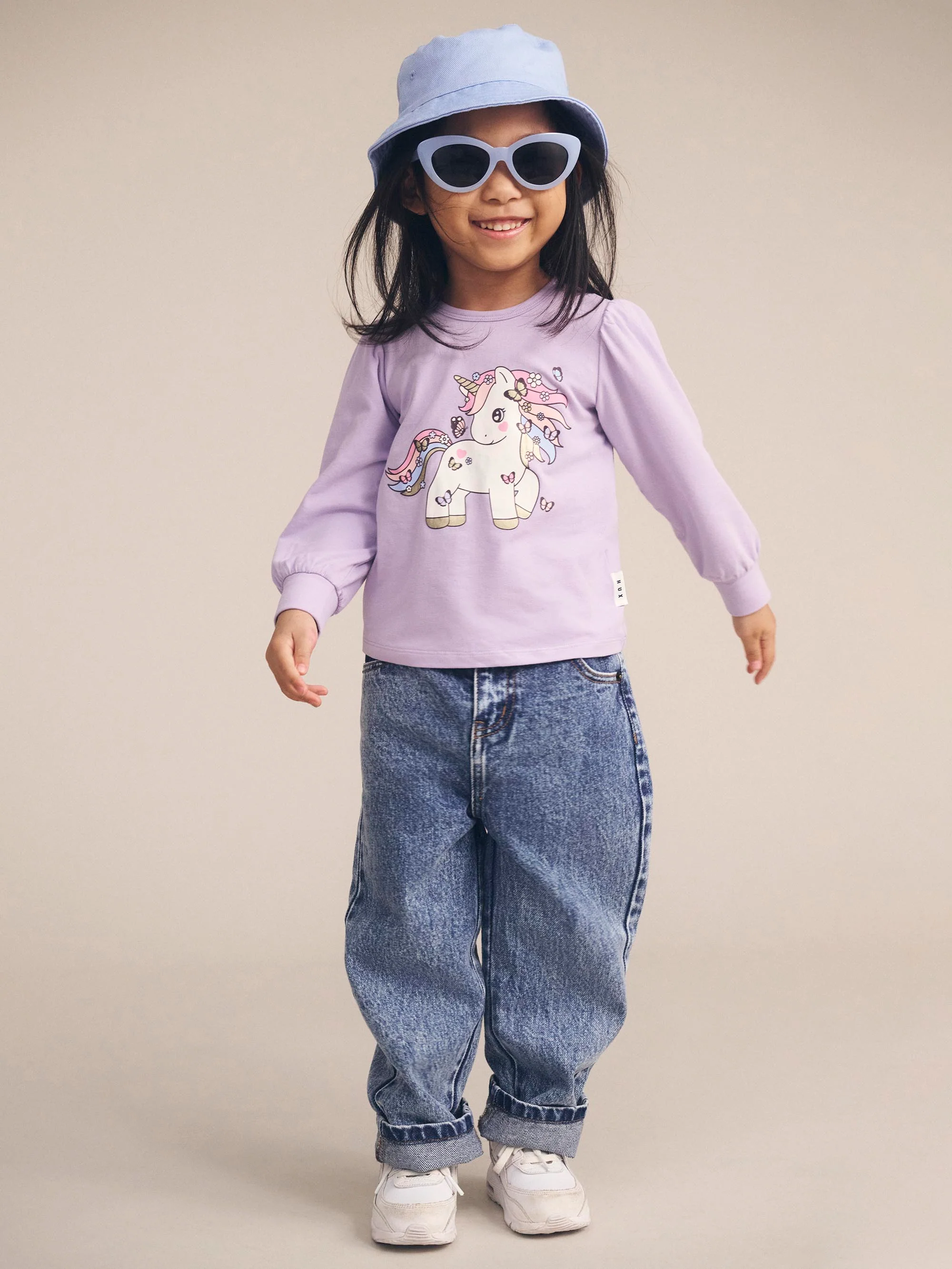 Huxbaby Butterfly Unicorn Puff Sleeve Top - Image 3