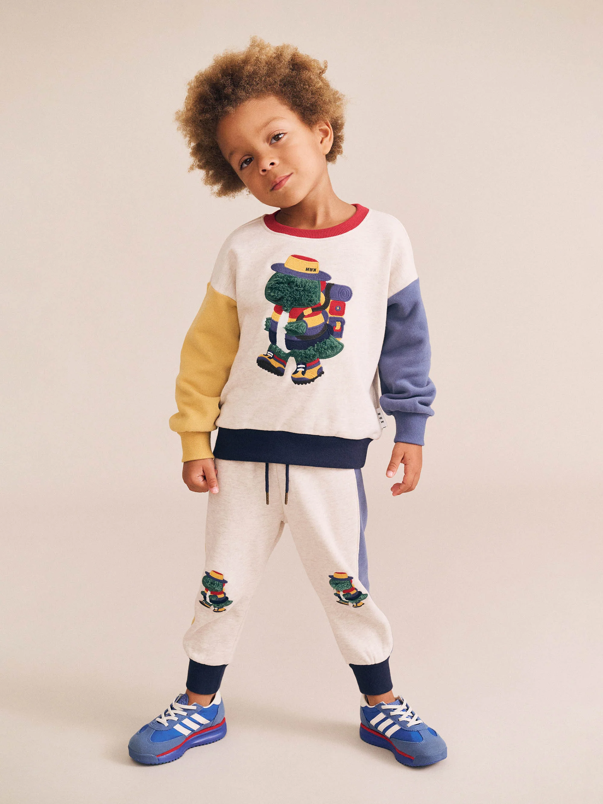 Camping Dino Colour Block Sweatshirt - Image 4
