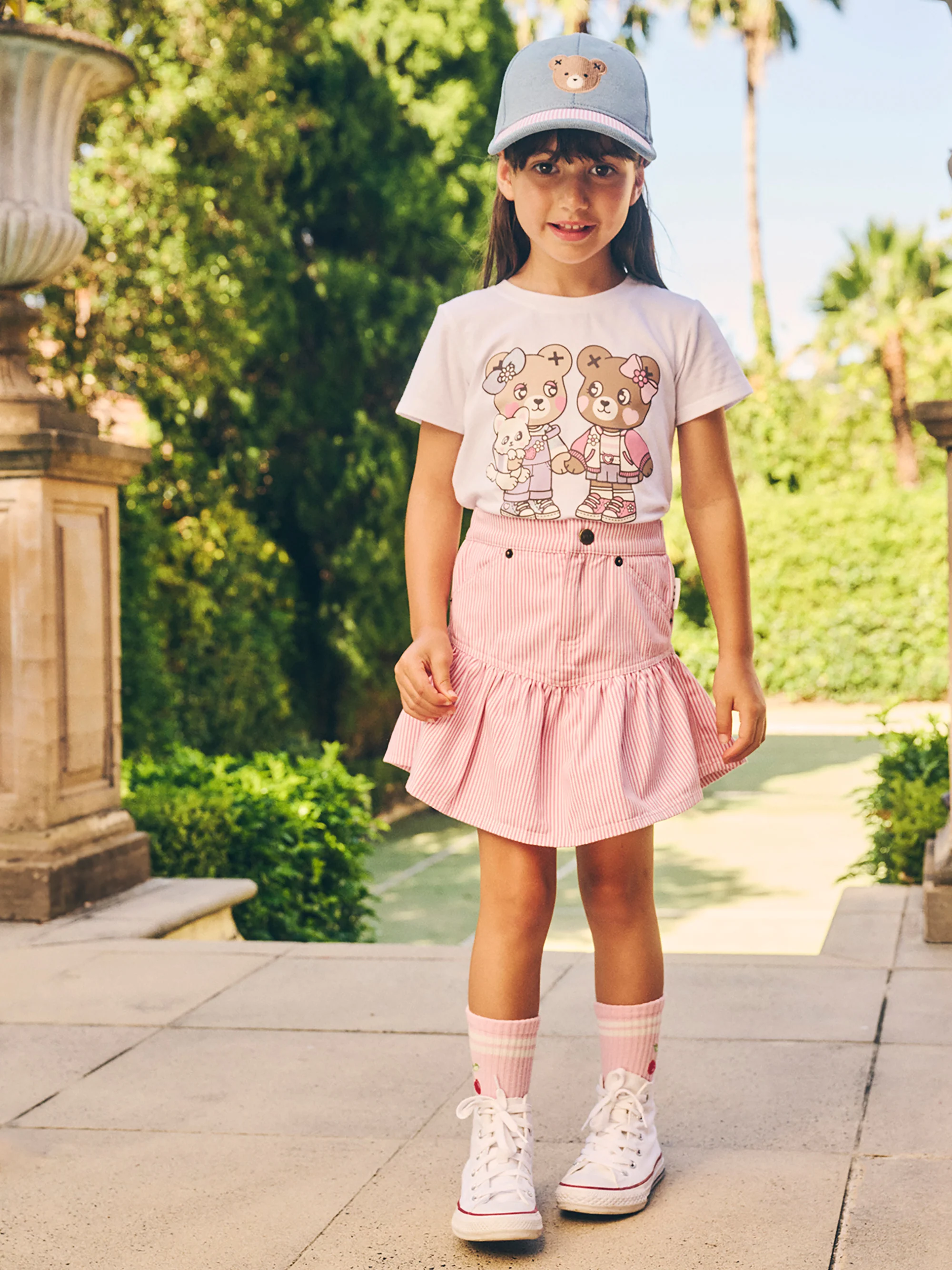Candy Stripe Frill Skirt - Bubblegum Stripe - Image 6