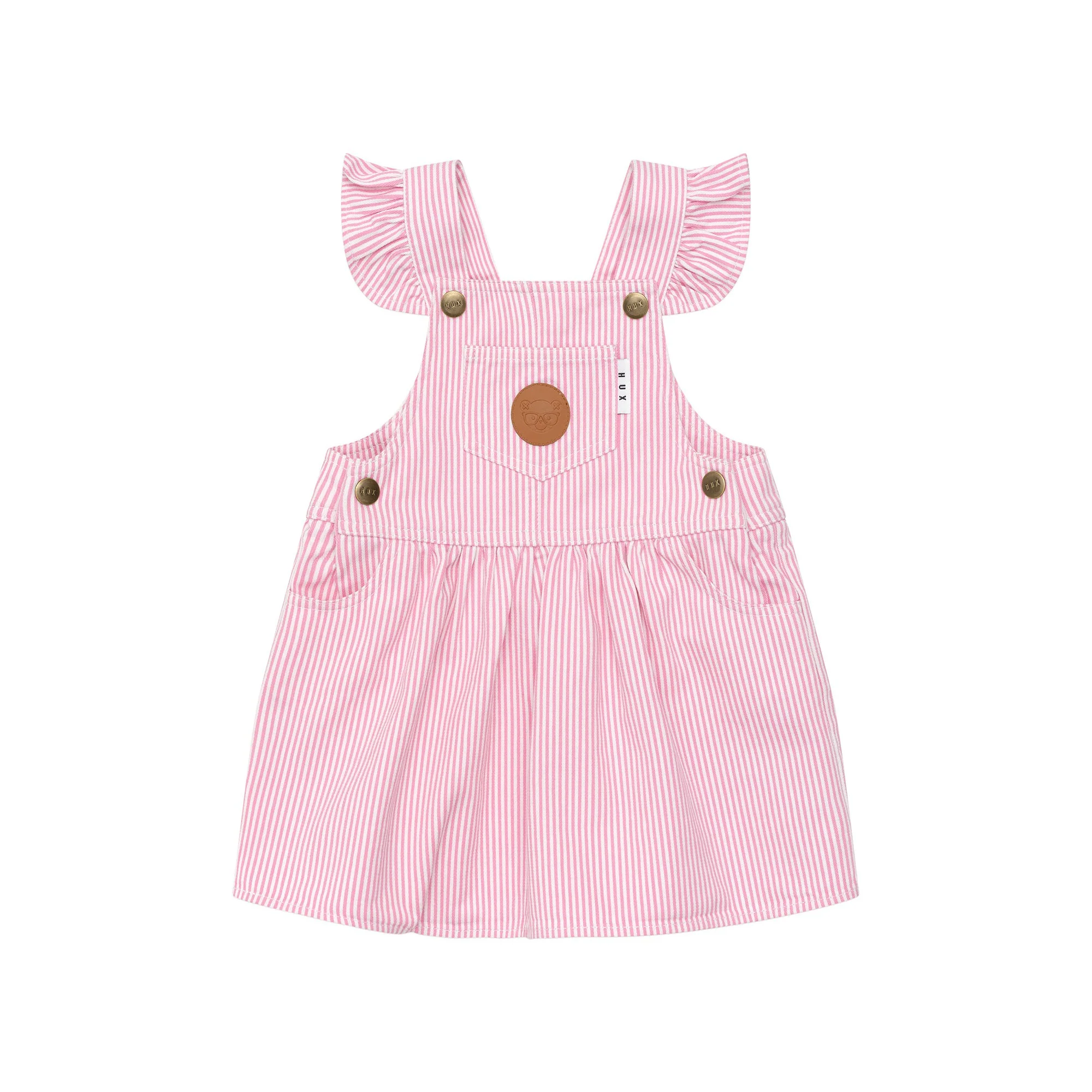 Candy Stripe Pinafore - Bubblegum Stripe