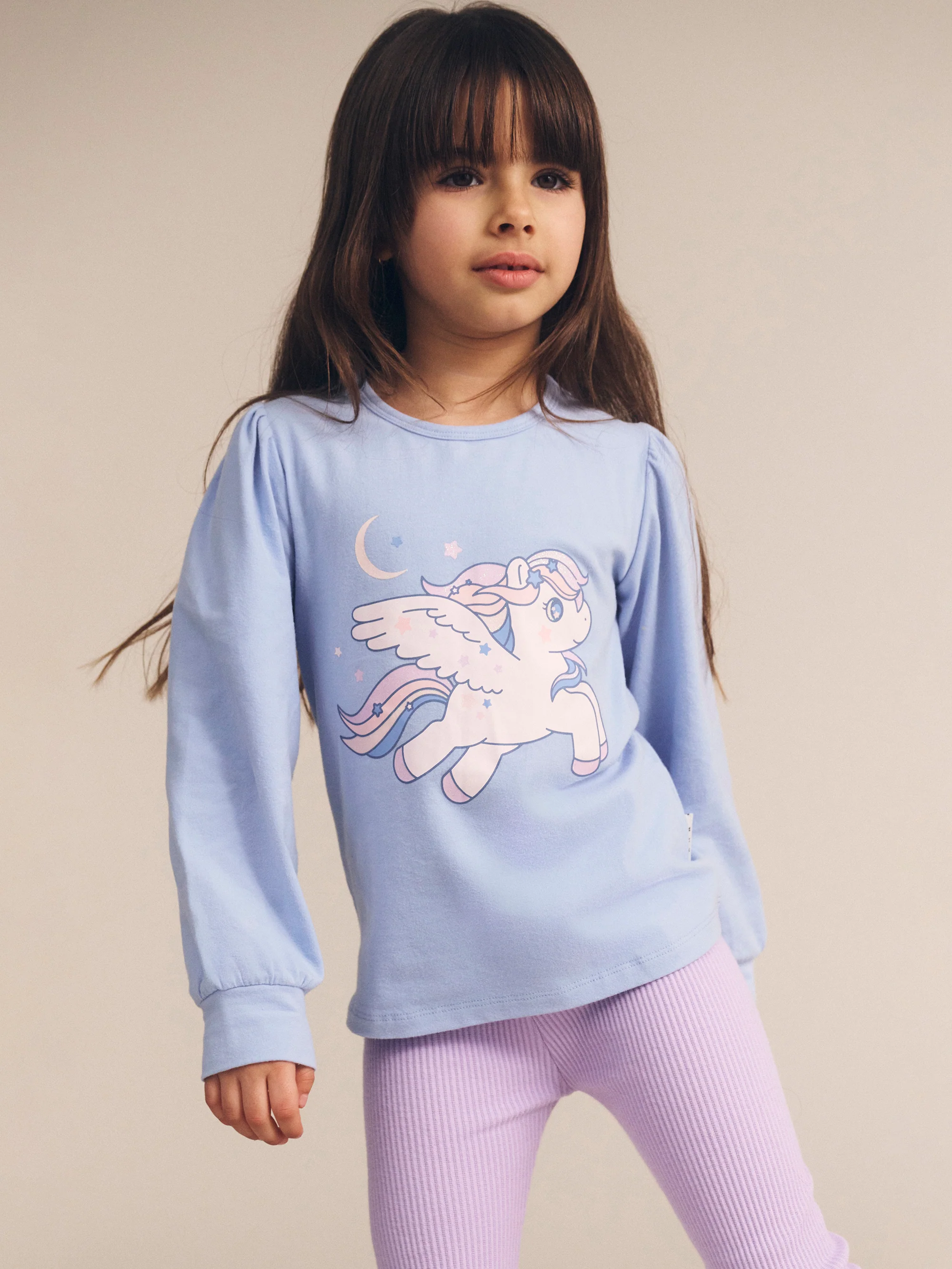 Huxbaby Celestial Unicorn Puff Sleeve Top - Image 3