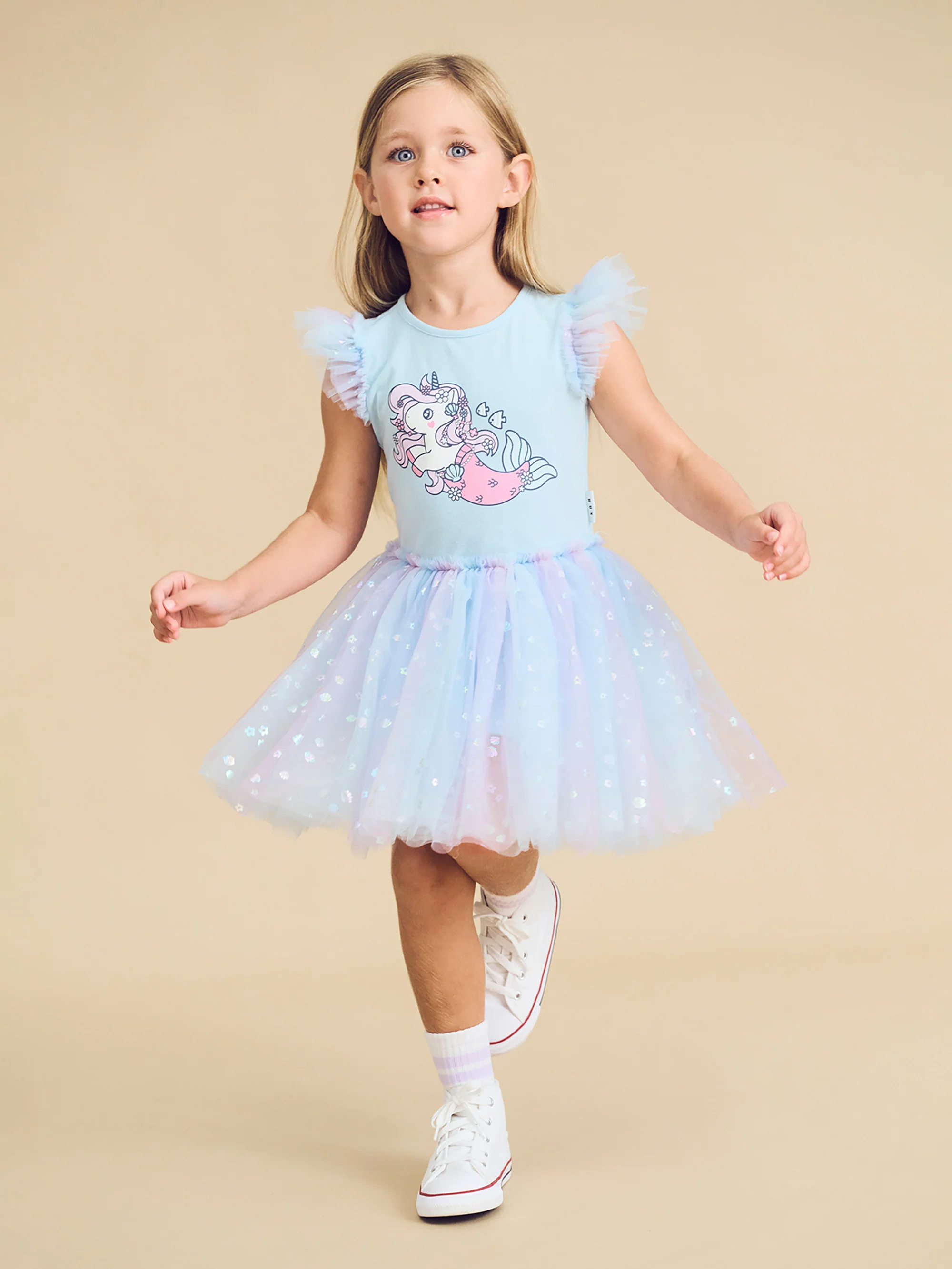 Daisy Seashell Ballet Dress - Soft Aqua - Image 3