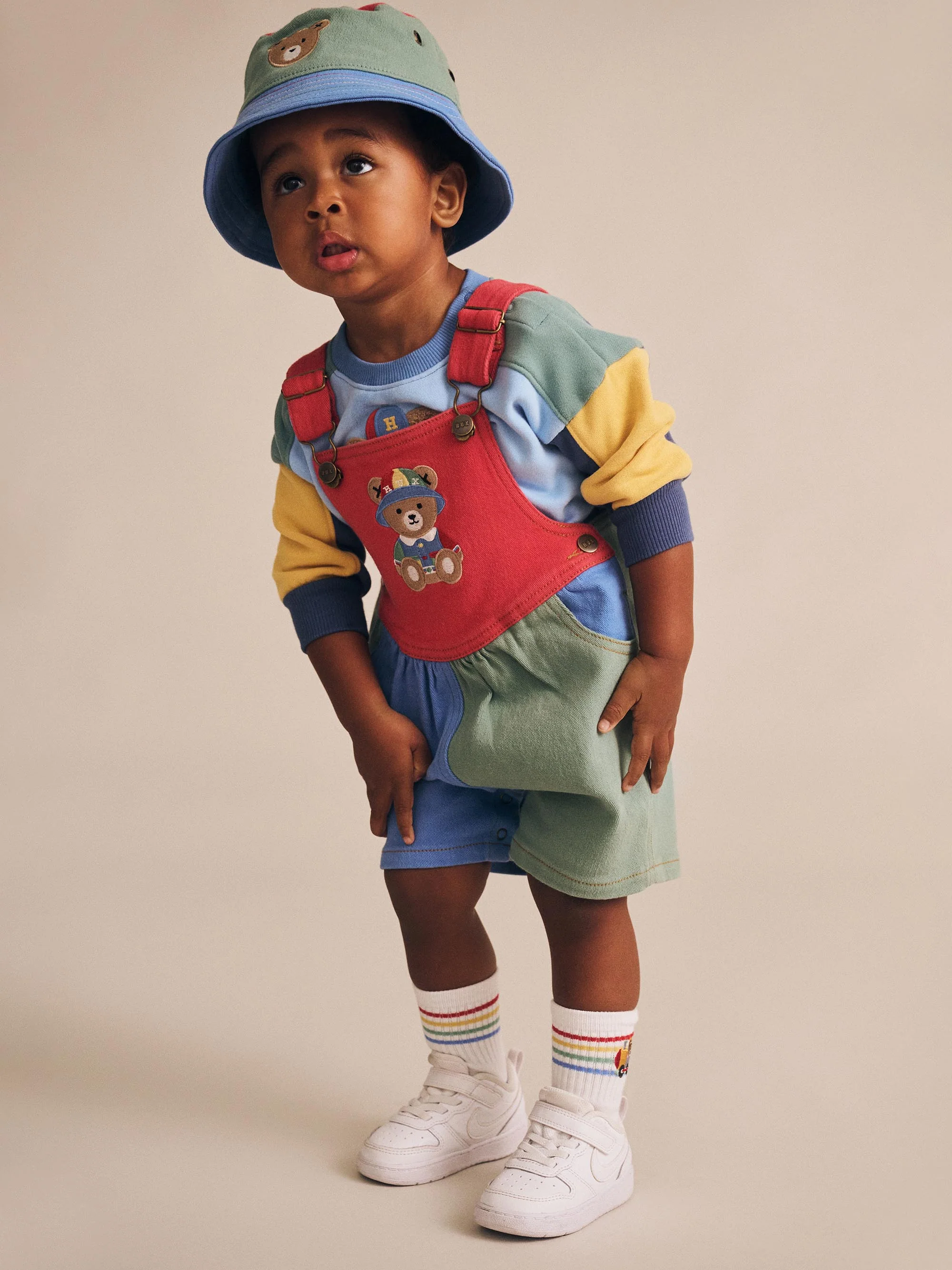 Denim Short Overalls Multicolour - Image 3