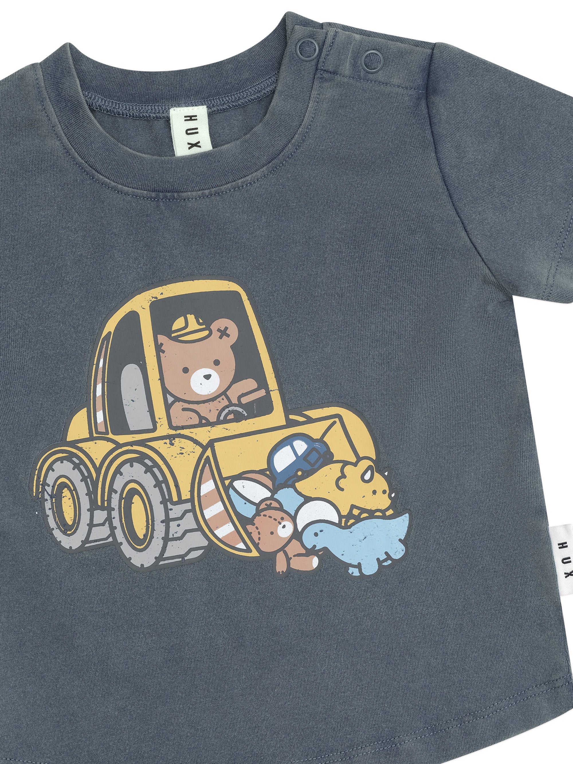Digger Hux T-Shirt - Washed Navy - Image 5