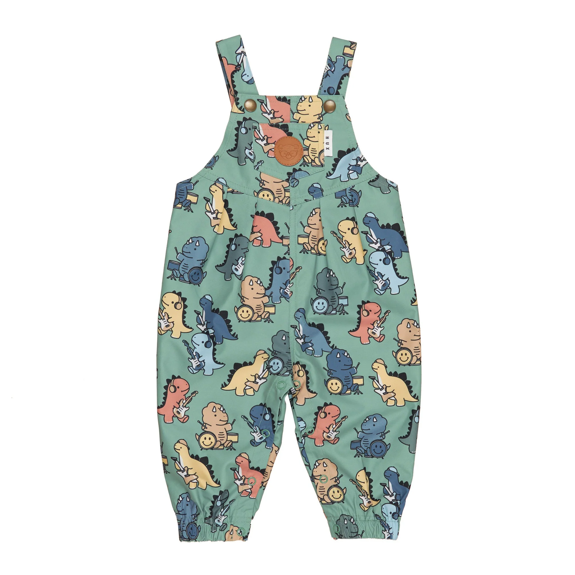 Dino Band Puddle Suit - Winter Green