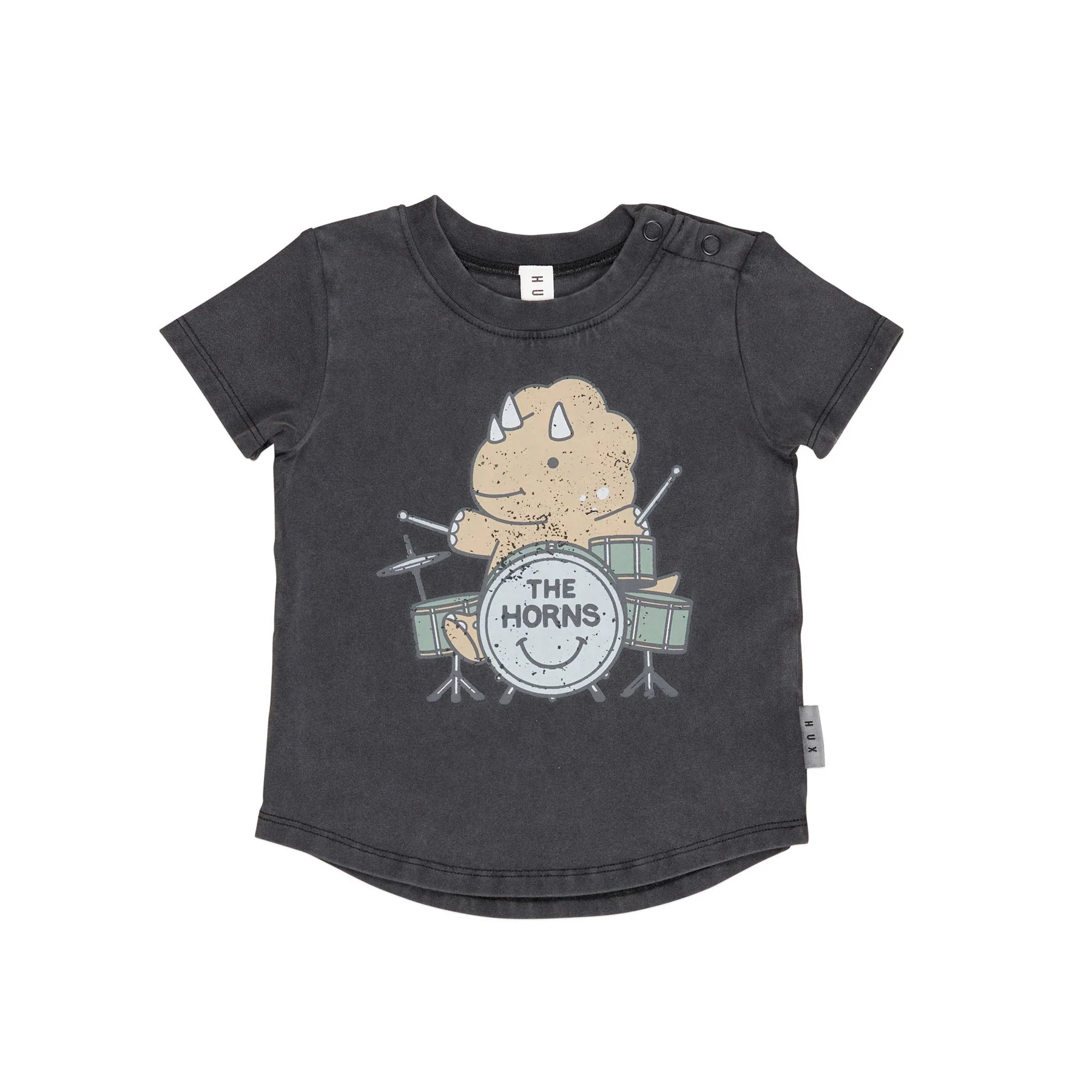 Dino Drums T-Shirt - Washed Black
