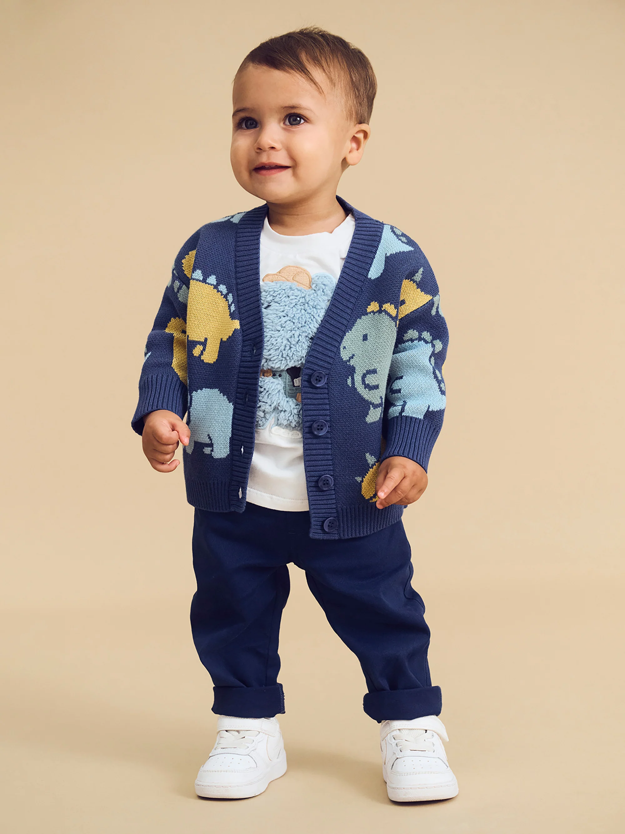 Dino Play Boxy Cardi - Navy - Image 2
