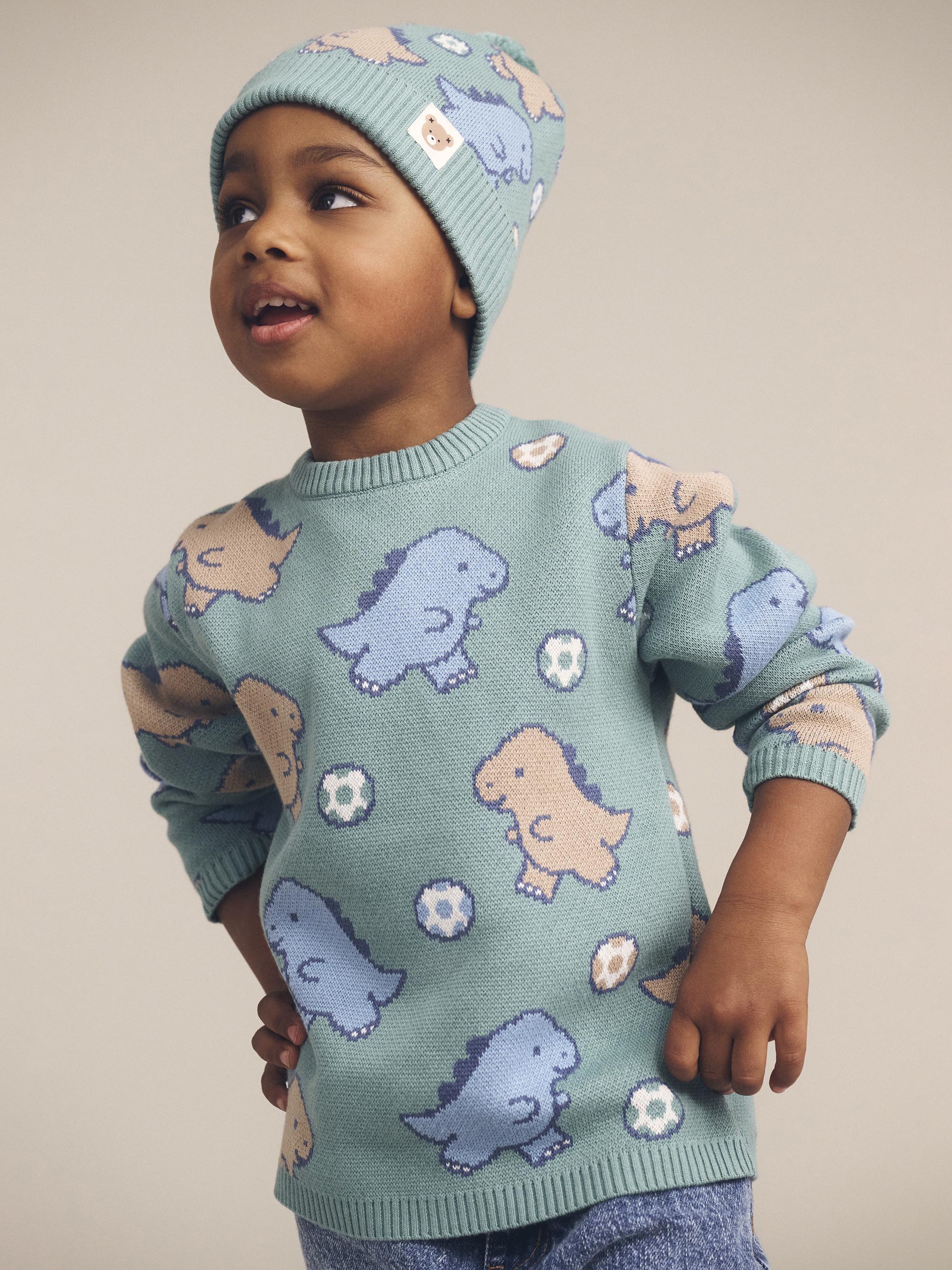Huxbaby Dino Play Knit Jumper - Image 4