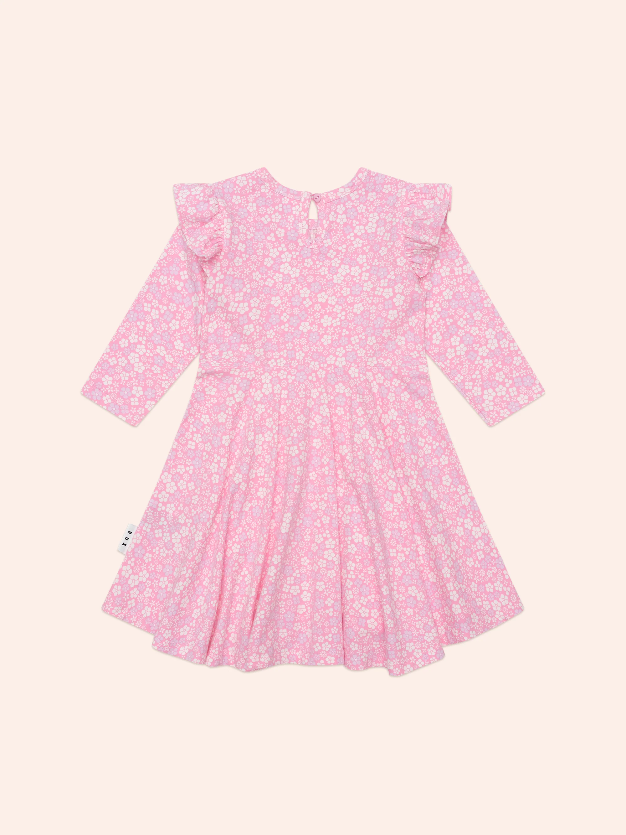 Huxbaby Ditsy Floral Shirred Long Sleeve Dress - Image 5