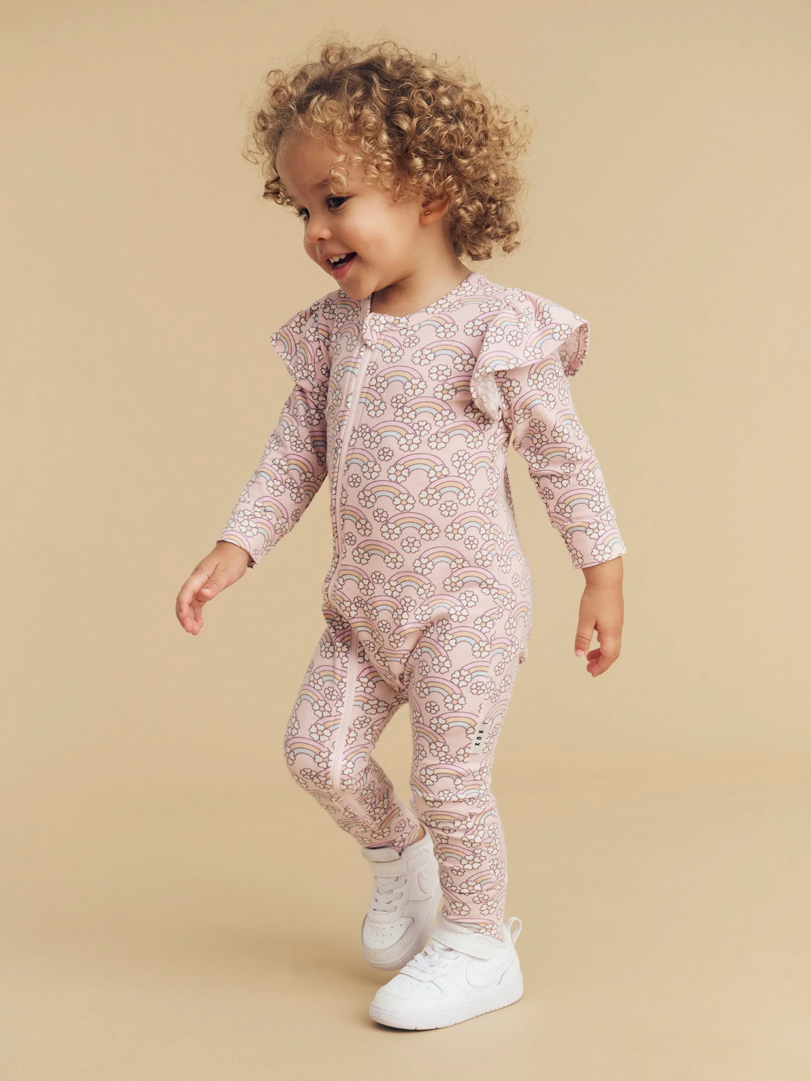 Flowerbow Frill Romper - Pink Pearl - Image 2