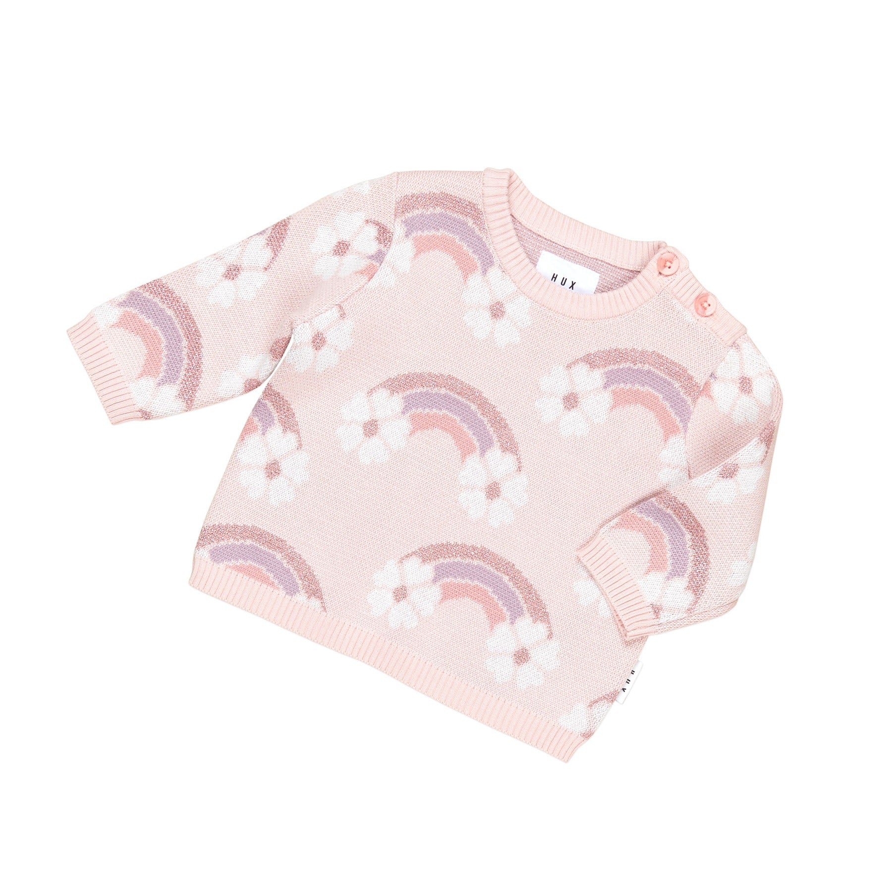 Flowerbow Knit Jumper - Pink Pearl - Image 5