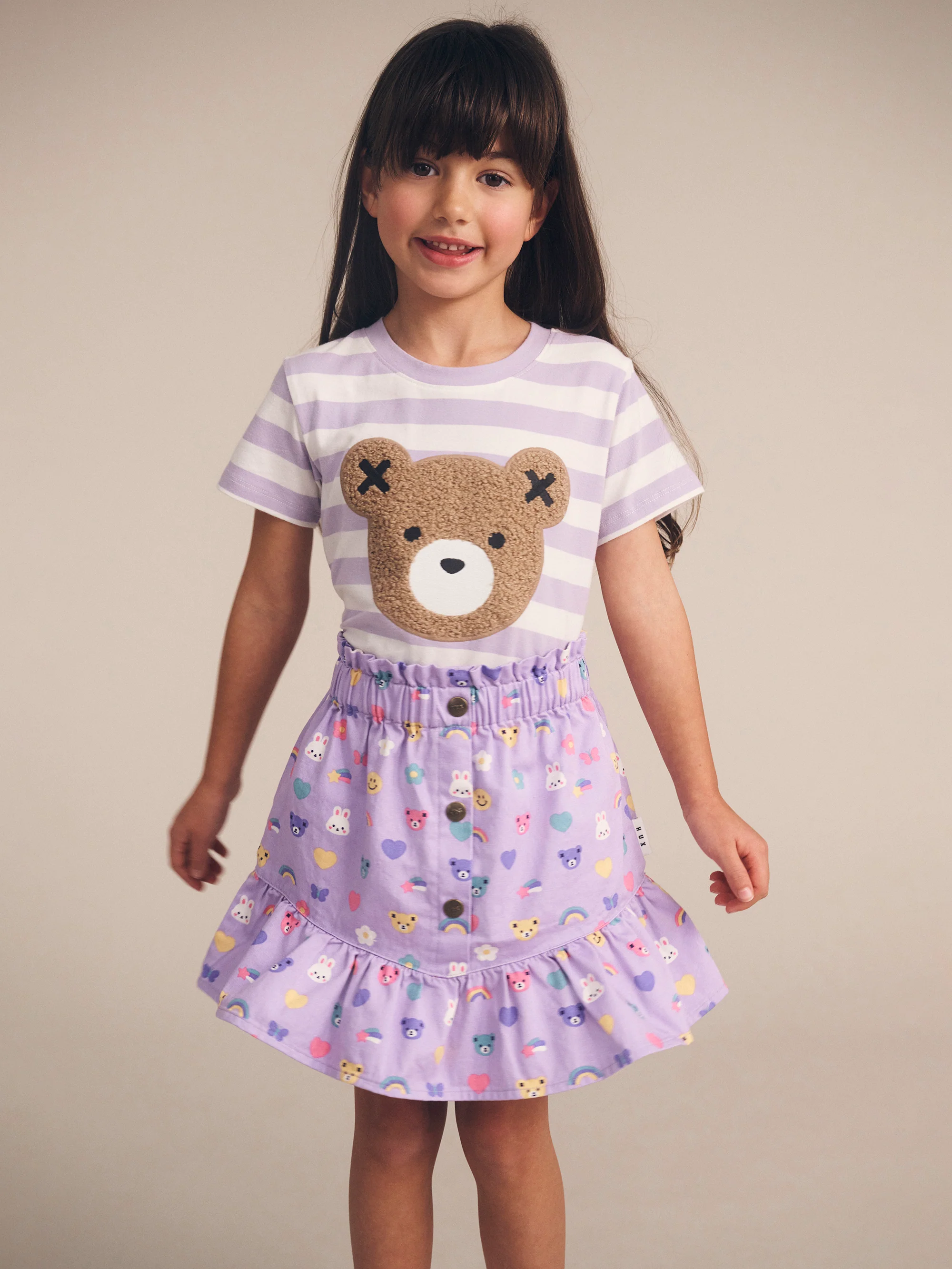 Huxbaby Furry Hux Orchid Stripe T-Shirt - Image 4