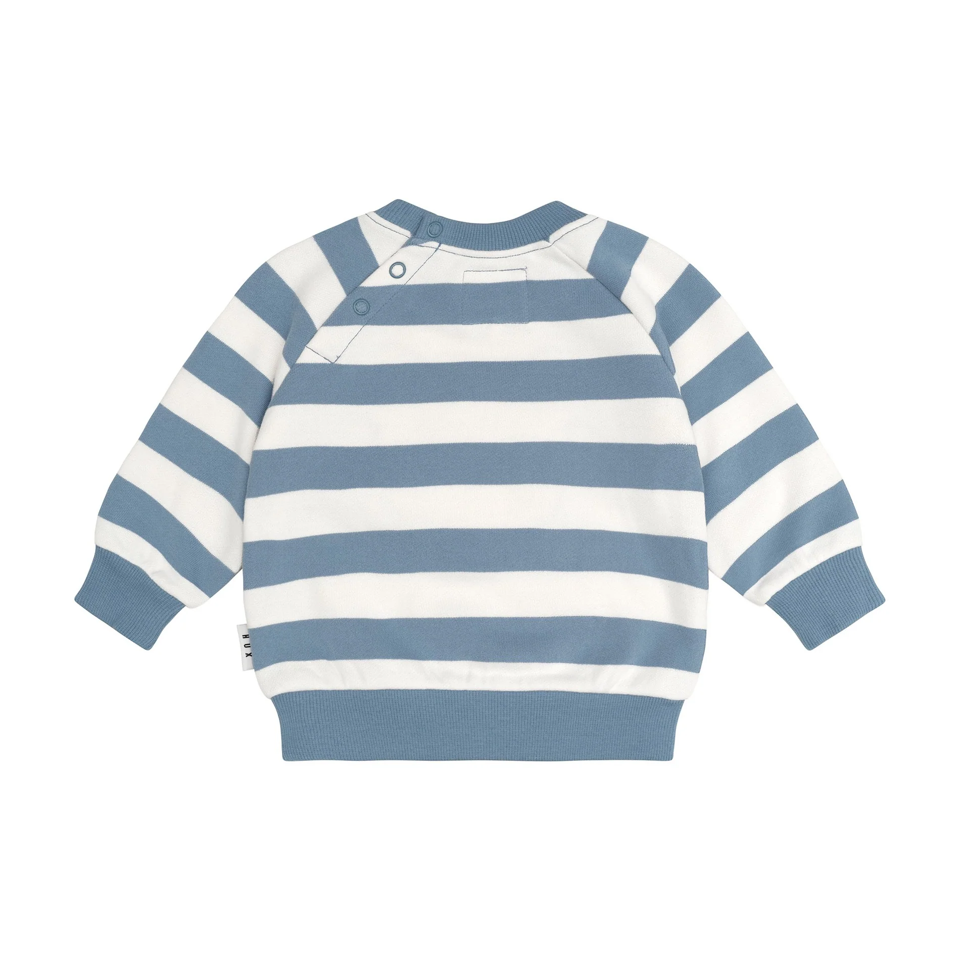 Furry Hux Stripe Sweatshirt - Cornflower/Ecru - Image 4