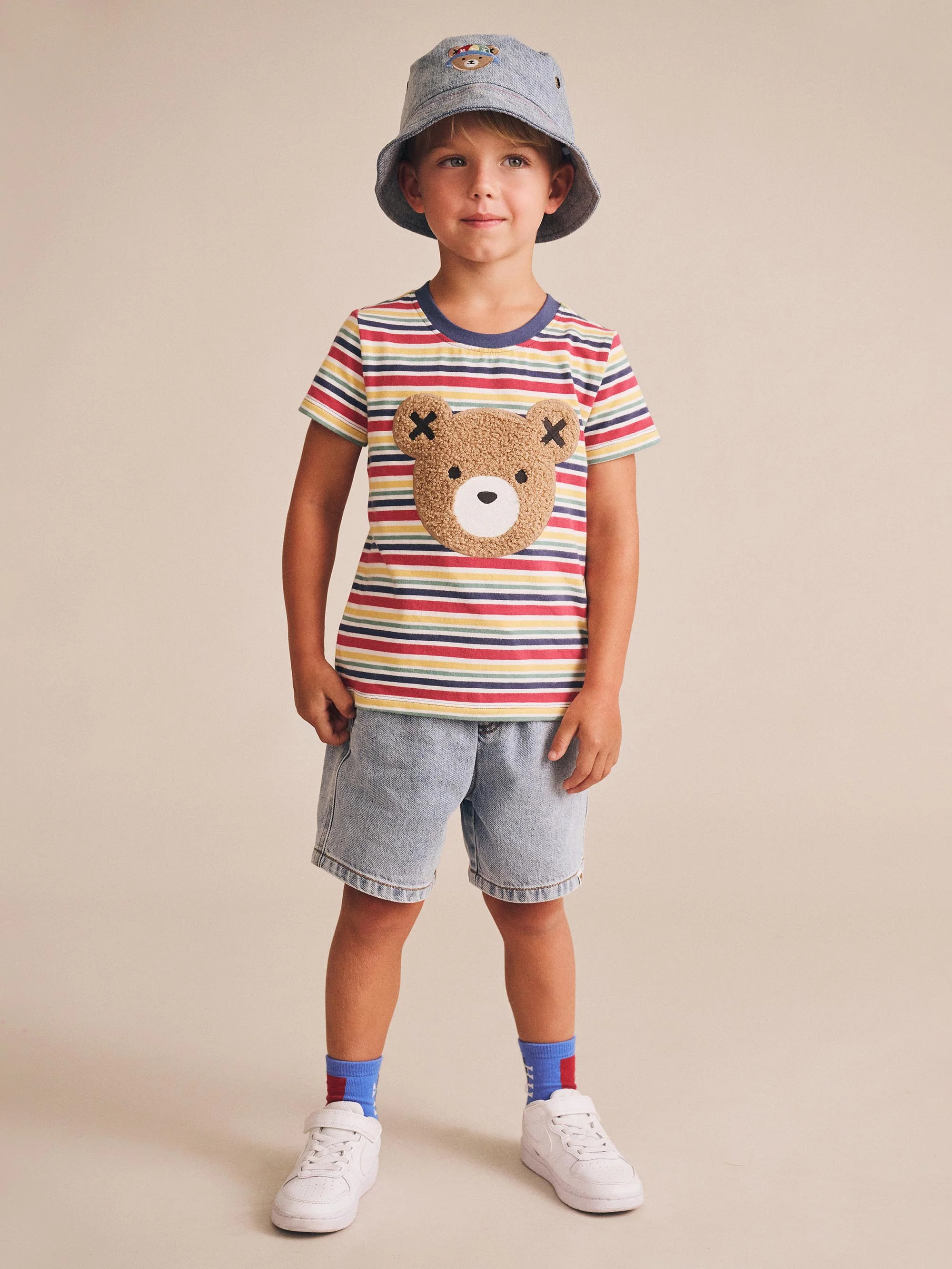 Huxbaby Furry Huxbear Vintage Stripe Tee - Image 2