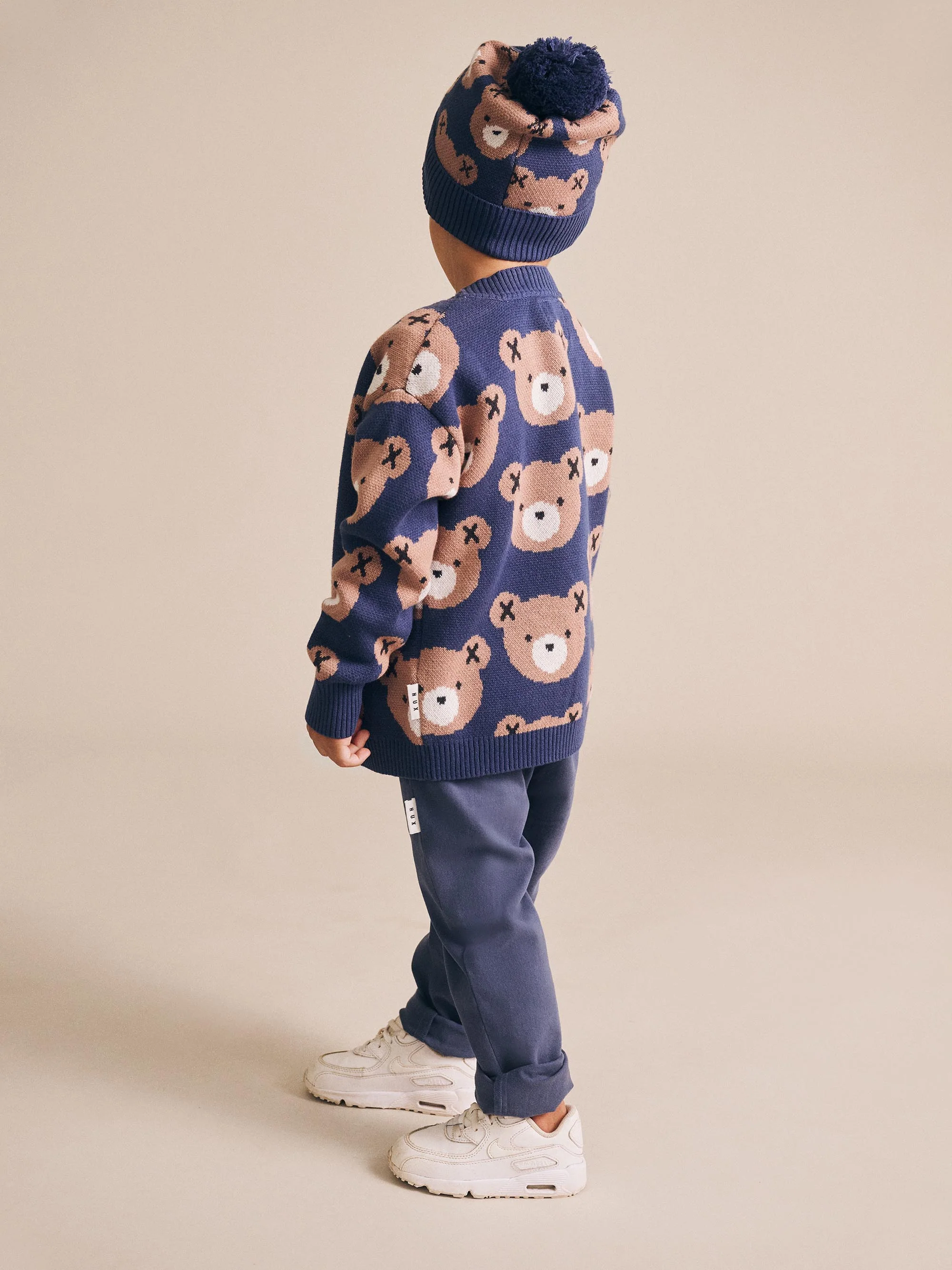 Huxbaby Huxbear Knit Cardi Navy - Image 3