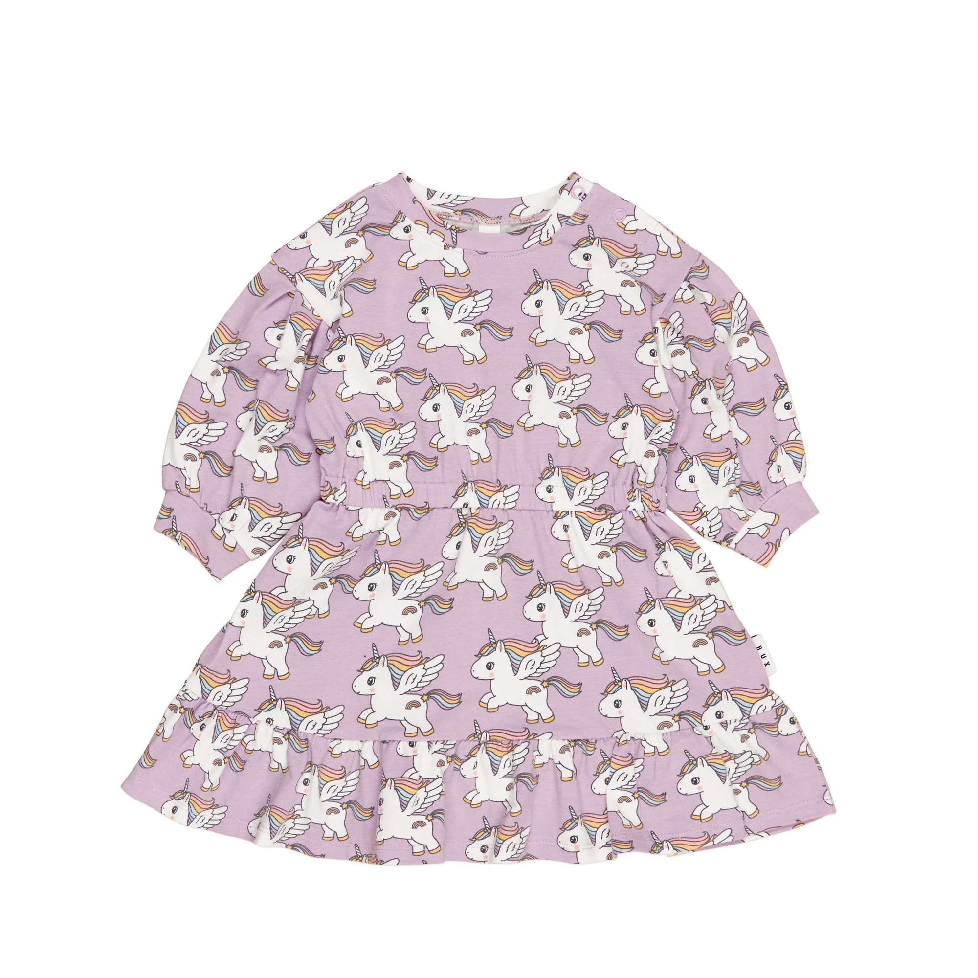 Magical Unicorn Drop Shoulder Dress - Orchid
