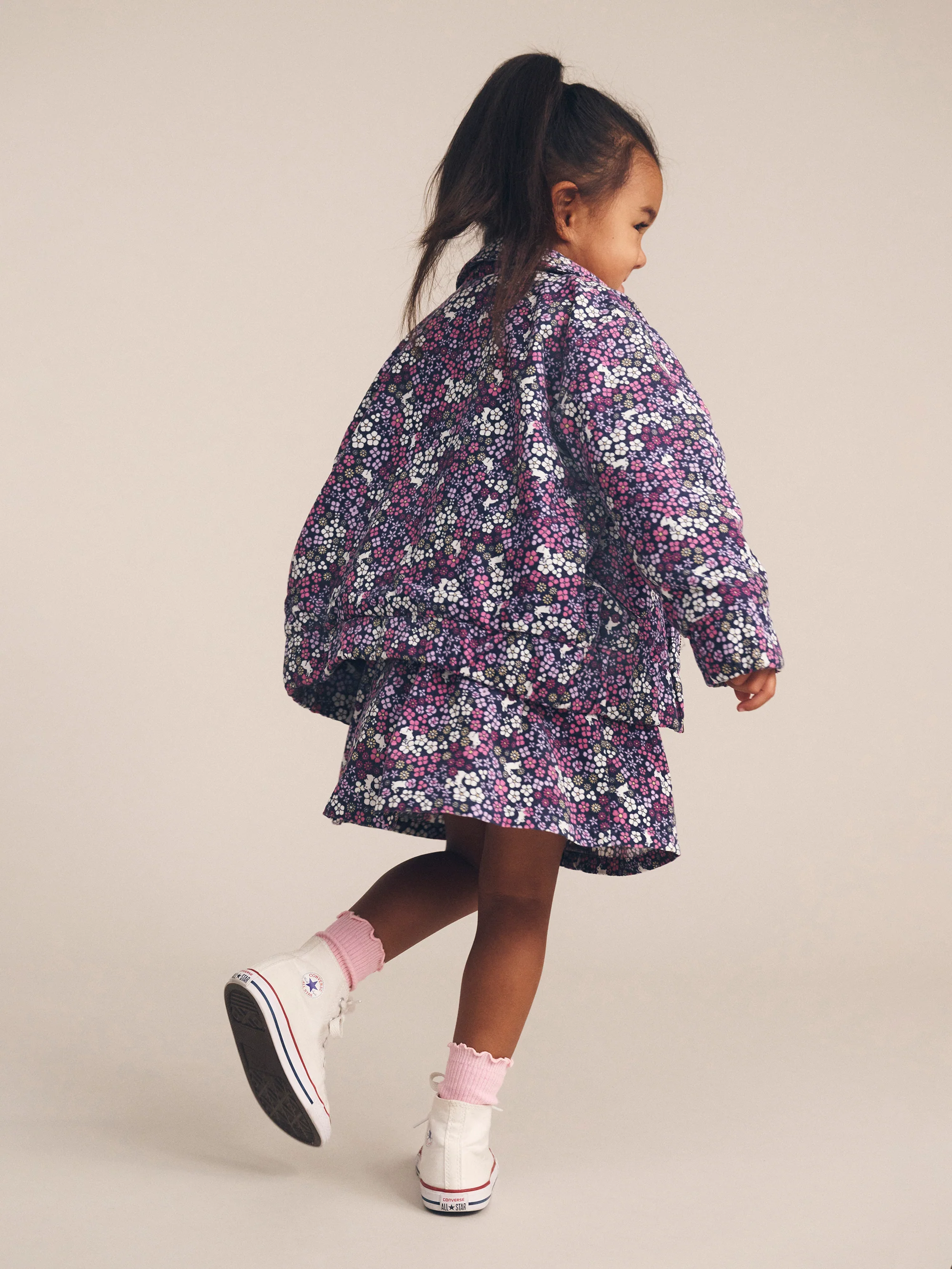 Huxbaby Midnight Flower Garden Cord Skirt - Image 3