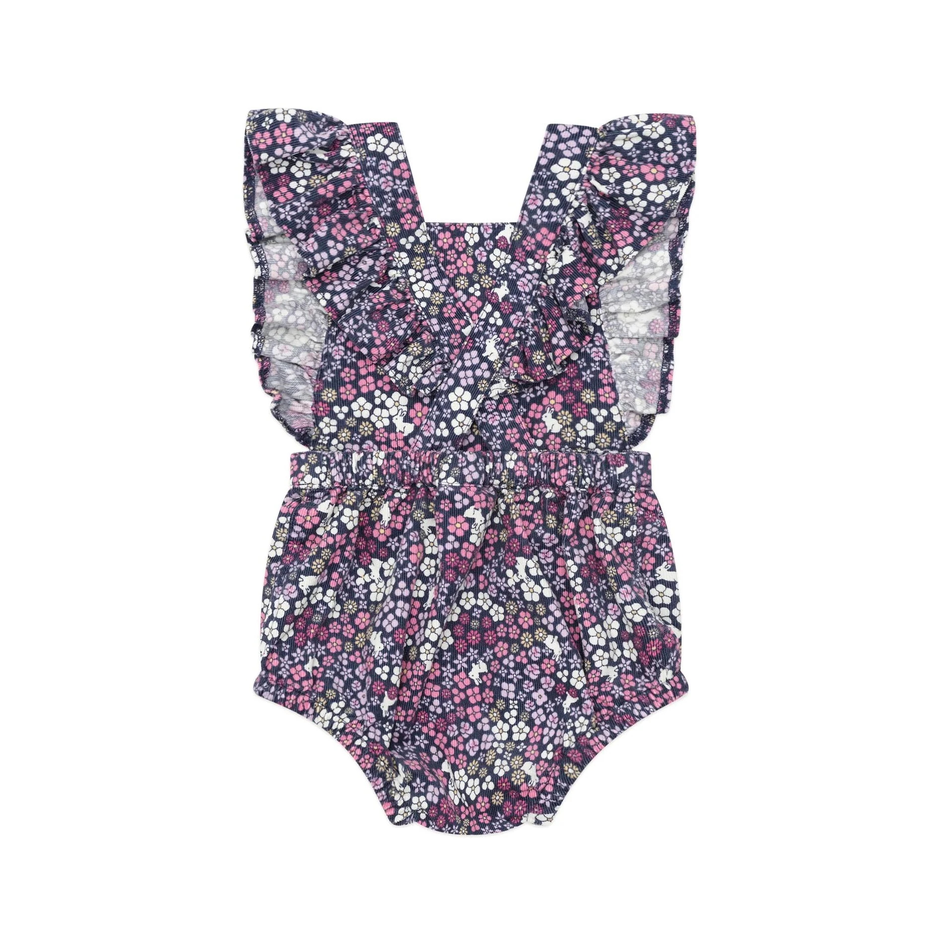 Huxbaby Midnight Flower Garden Frill Playsuit - Image 4
