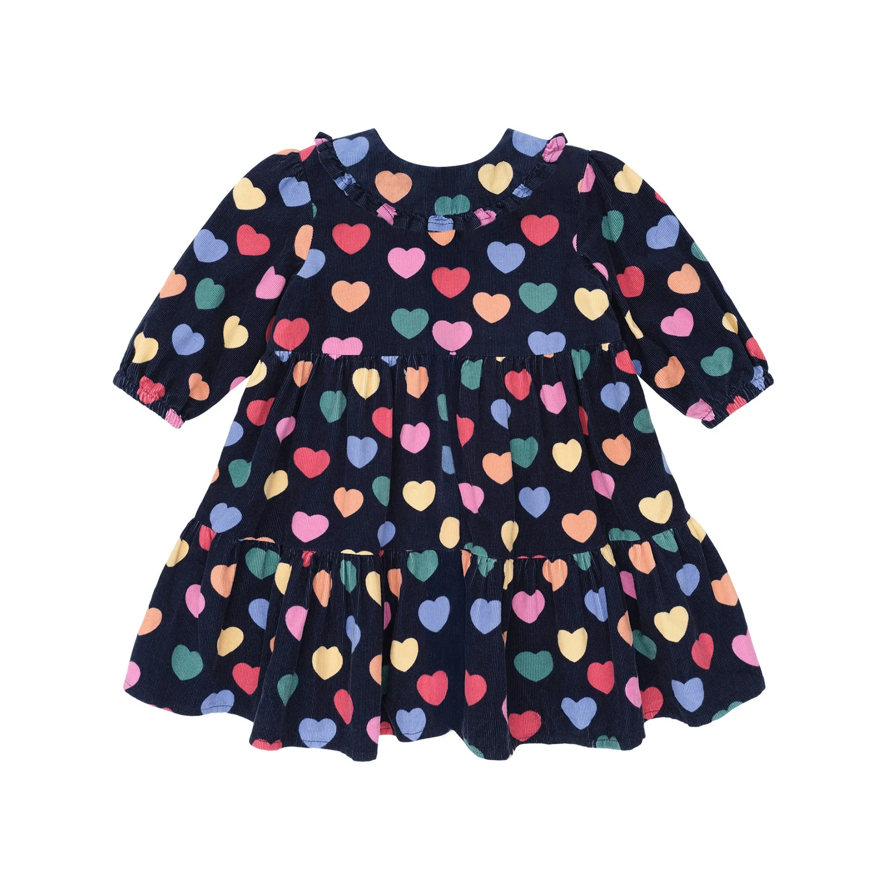 Multi Hearts Cord Dress - Image 4