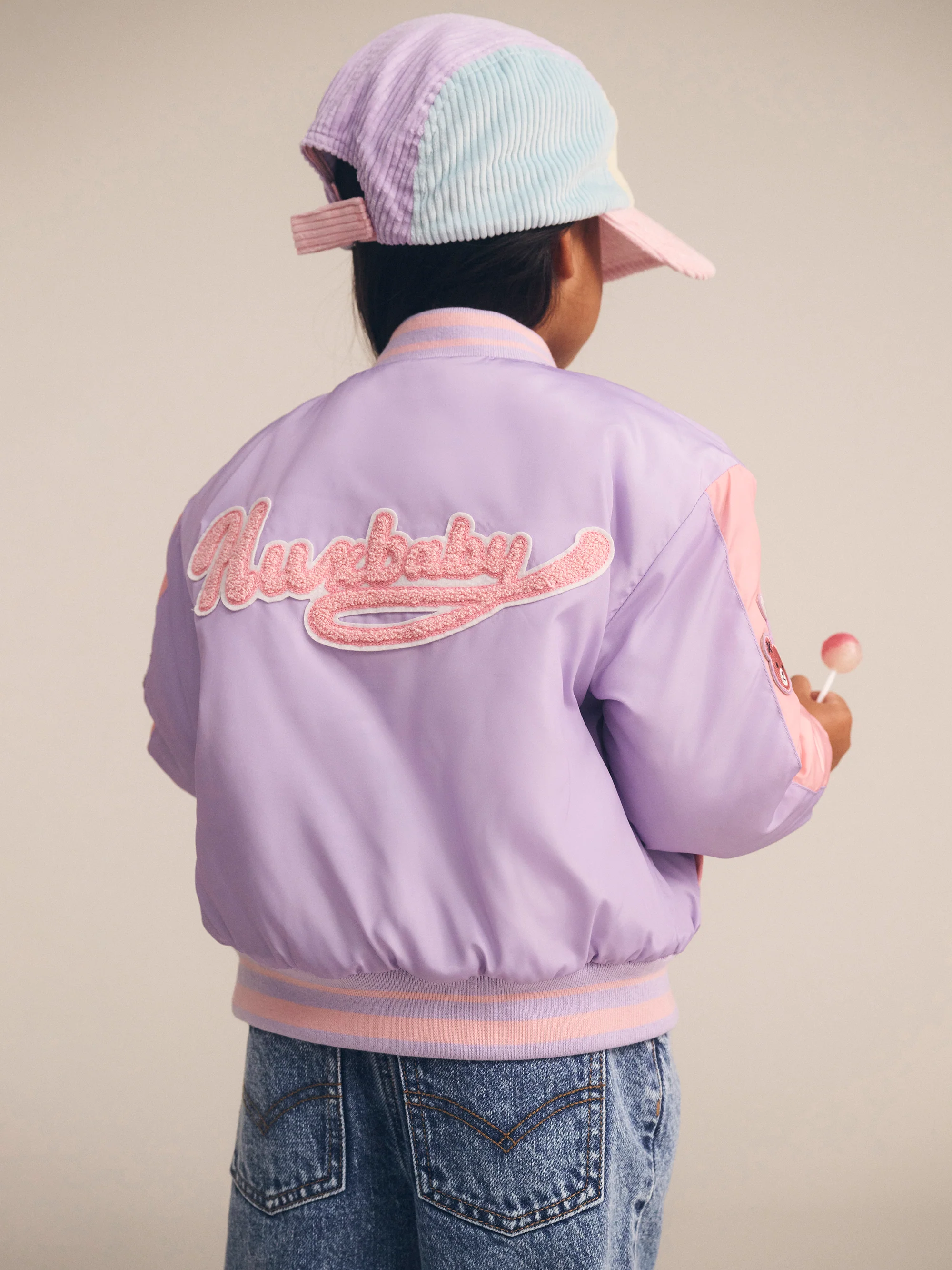 Huxbaby Orchid Hux College Varsity Jacket - Image 2