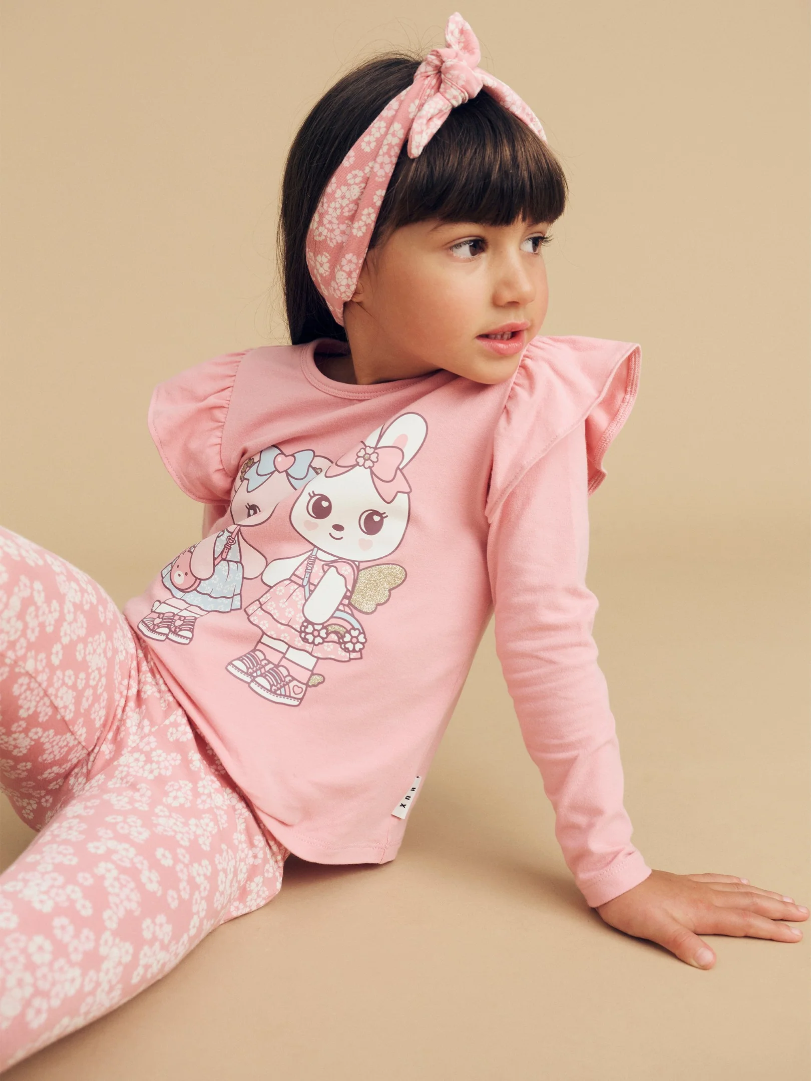 Peek A Boo Bunny Legging - Dusty Rose - Image 2