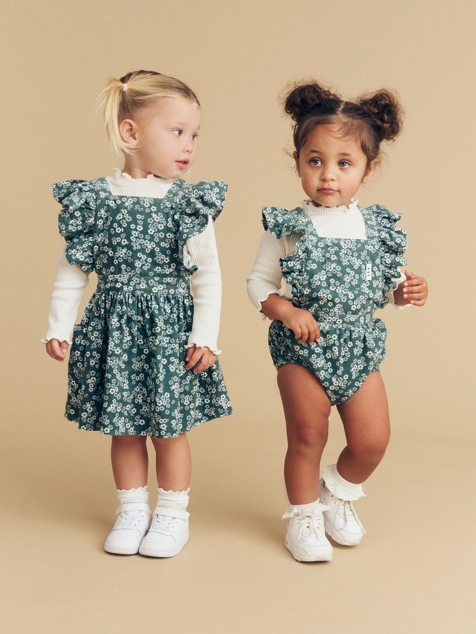 Peek A Boo Bunny Pinafore - Spruce - Image 5