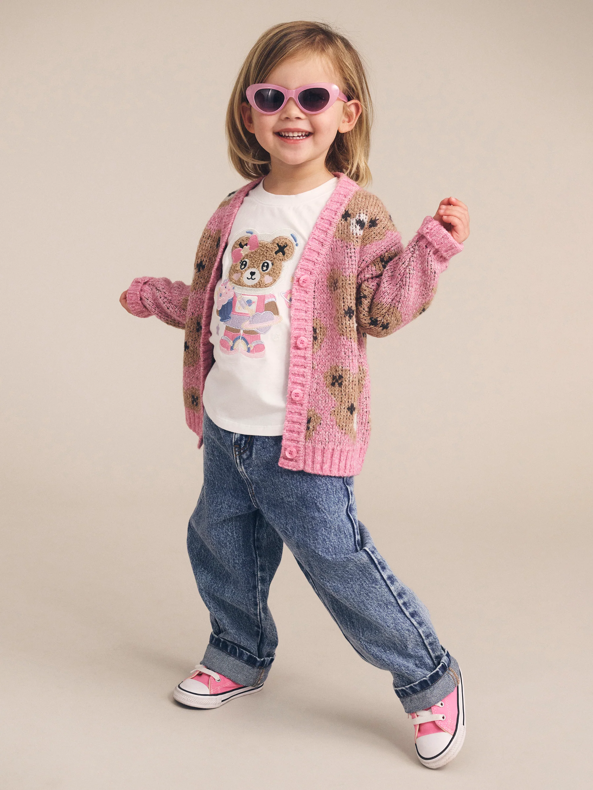 Huxbaby Peony Huxbear Knit Cardi - Image 2