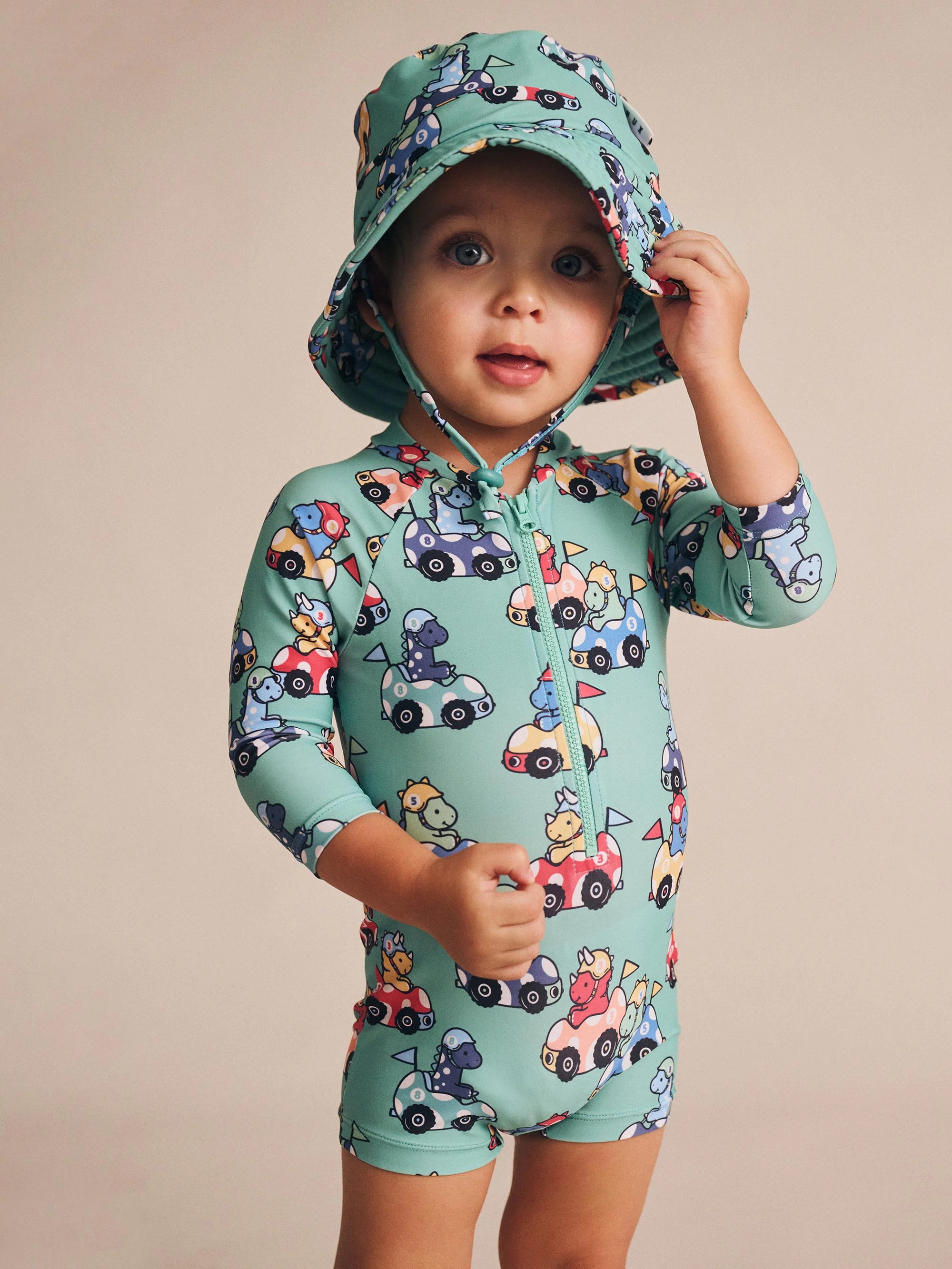 Racer Dino Swimsuit Shortie - Image 2