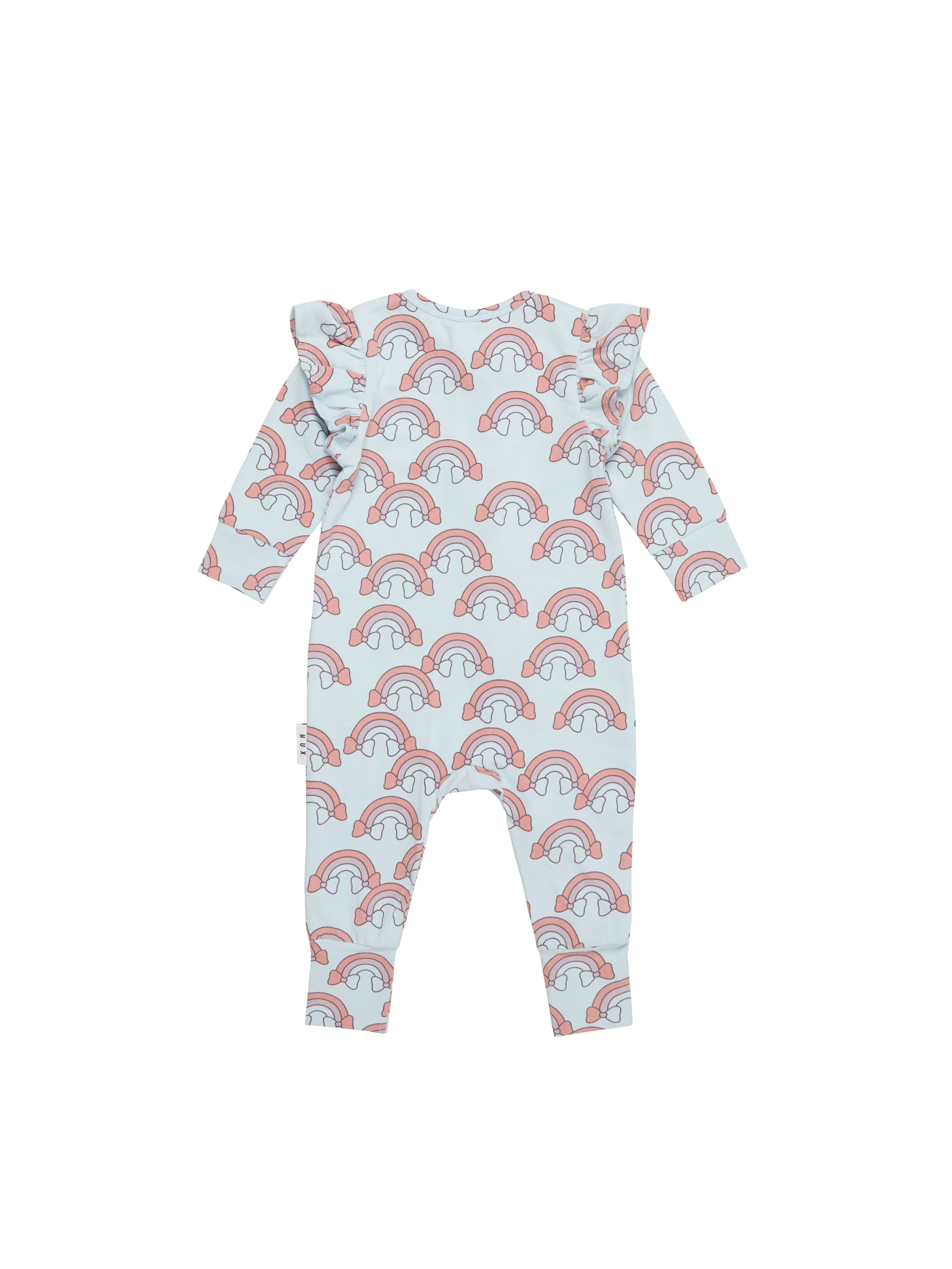 Huxbaby Rainbow Zip Romper - Sky - Image 3