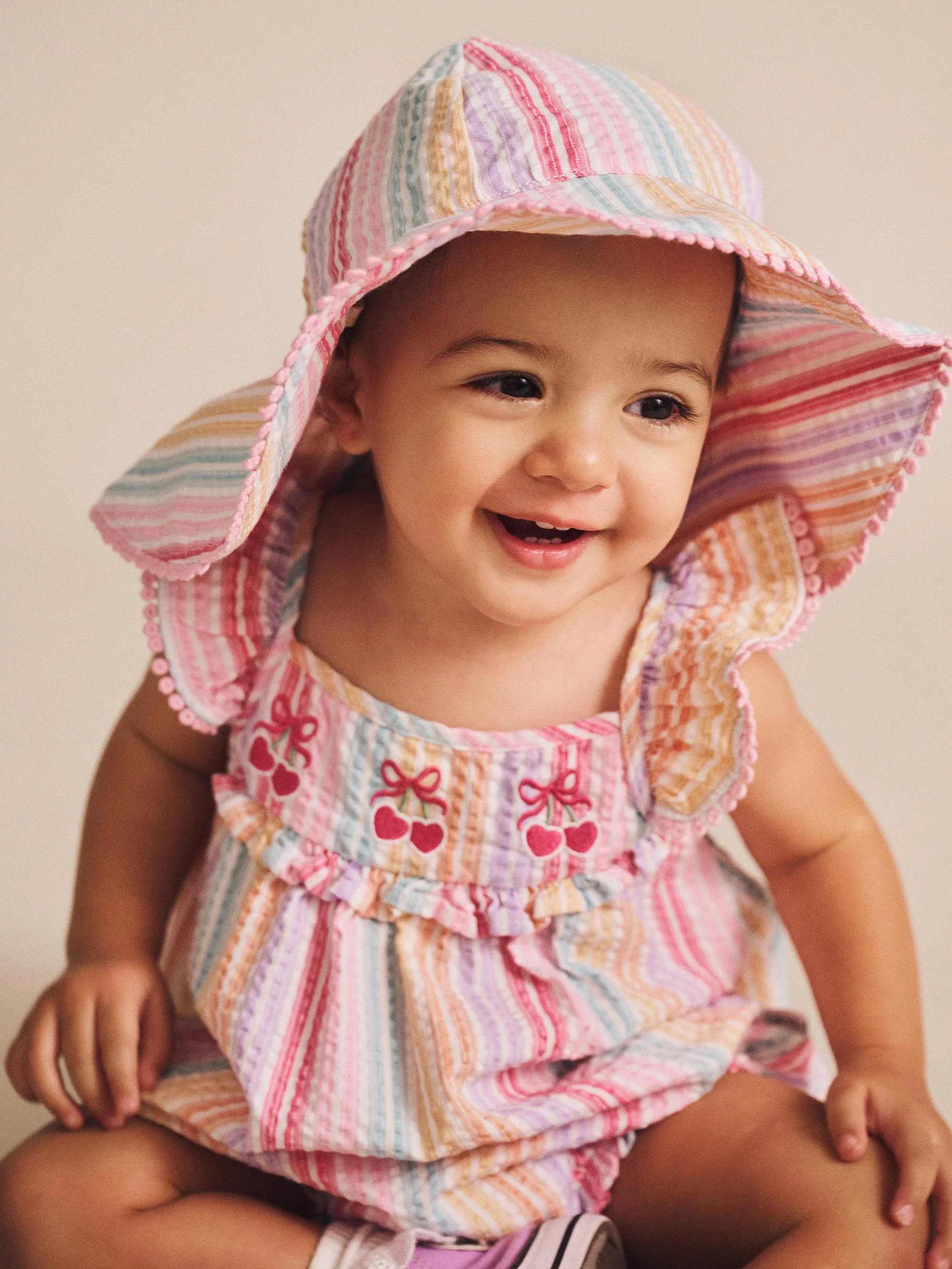 Rainbow Stripe Frill Playsuit - Image 2