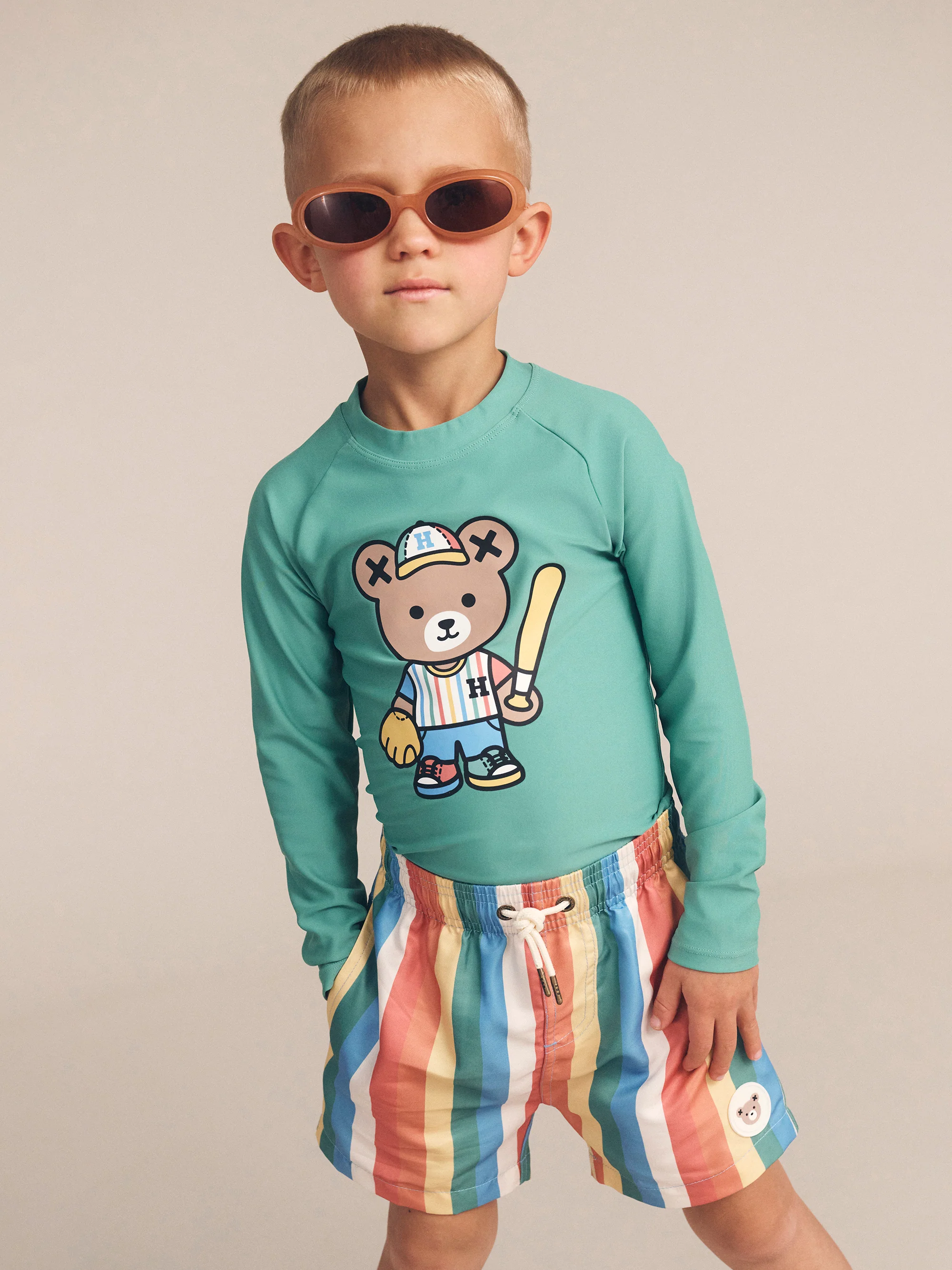 Huxbaby Rainbow Stripe Swim Short - Image 3