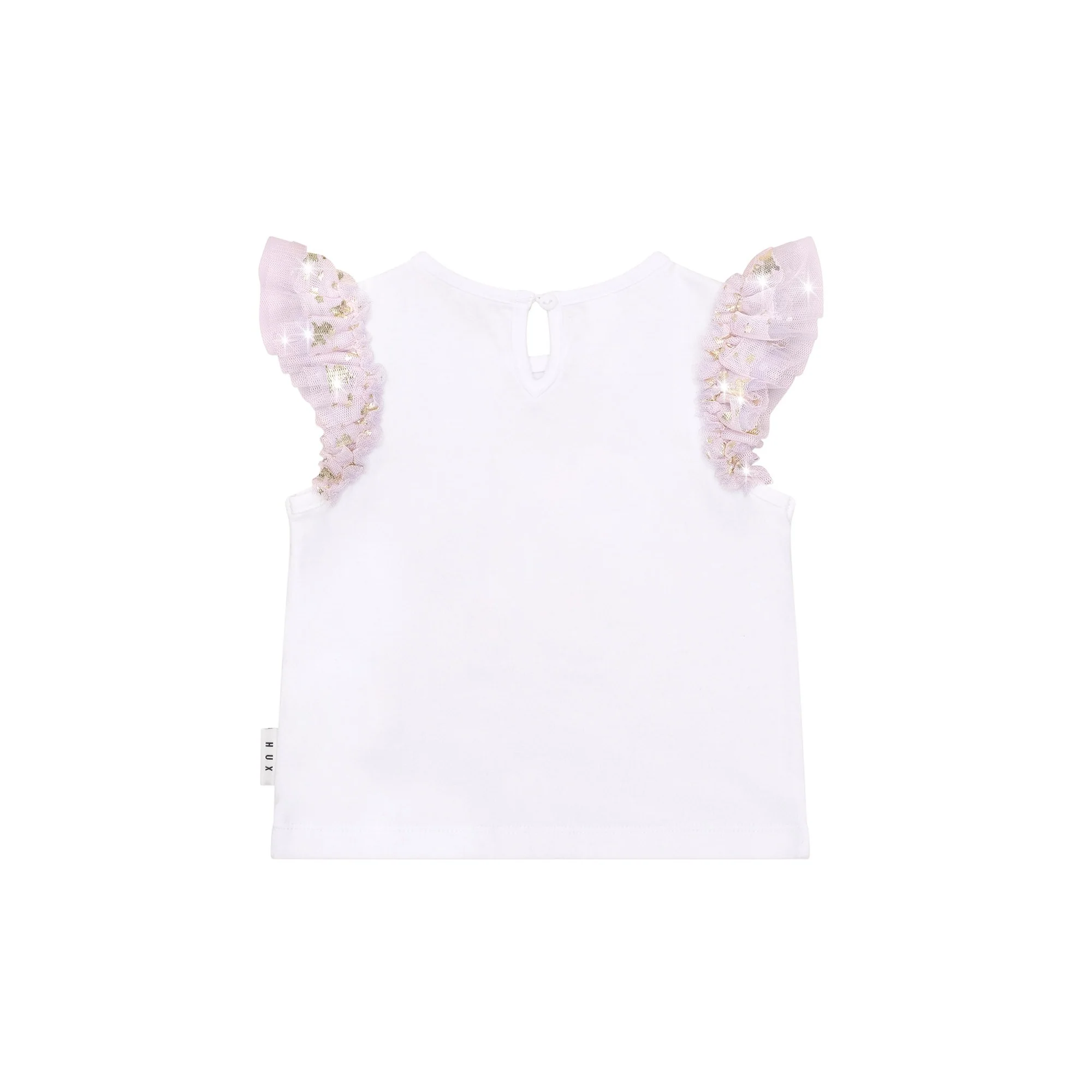 Reindeer Tulle Sleeve T-Shirt - White - Image 5