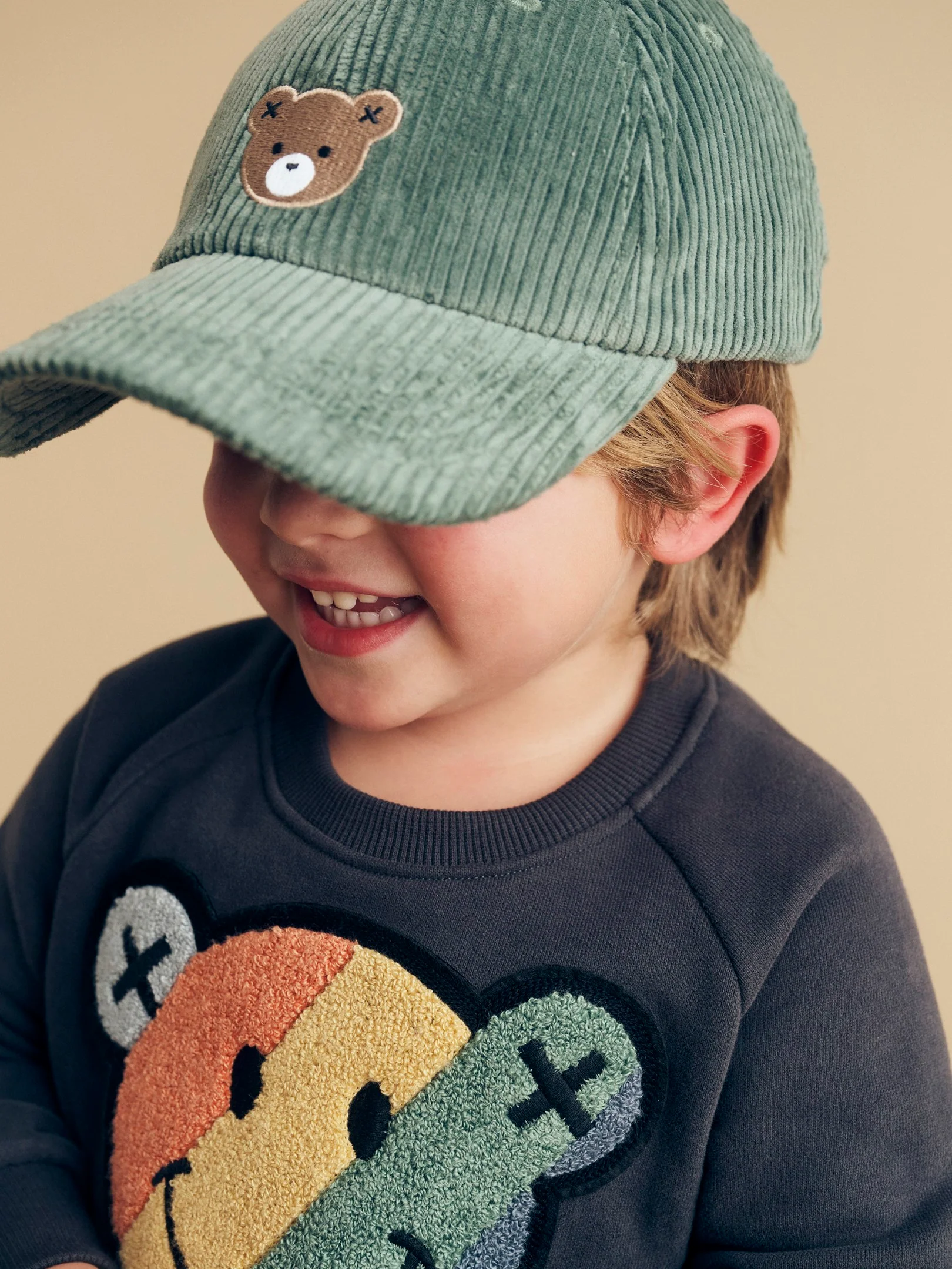 Smiley Rainbow Sweatshirt - Soft Black - Image 6