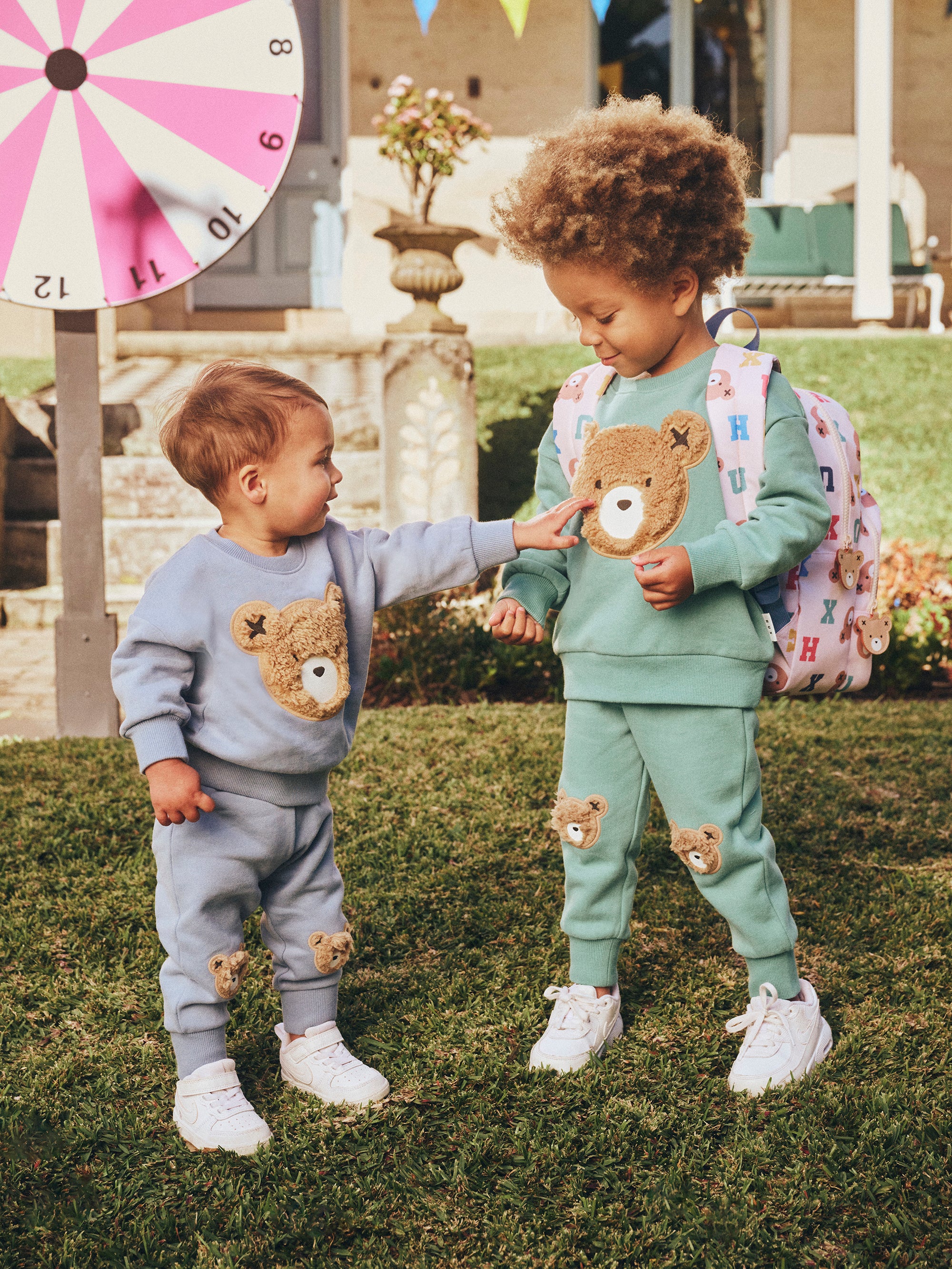 Huxbaby Stone Blue Furry Huxbear Track Pant - Image 4