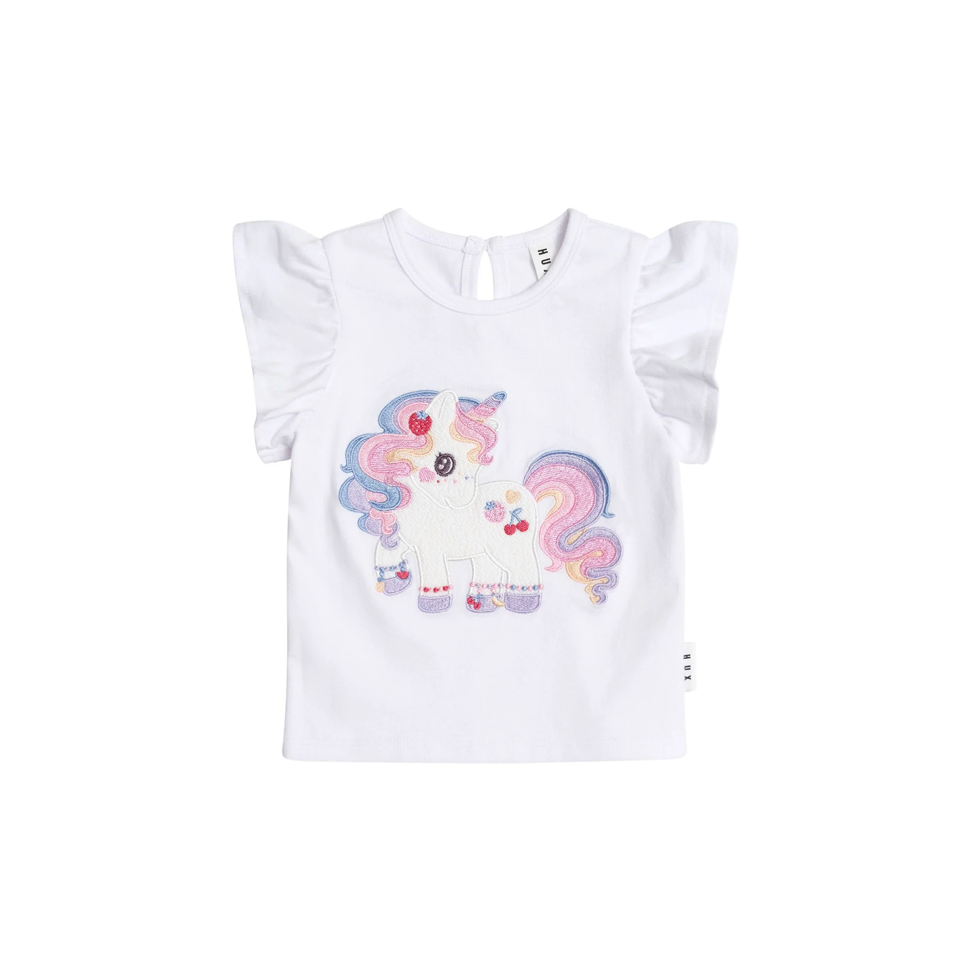 Huxbaby Tutti Frutti Unicorn Frill Tee
