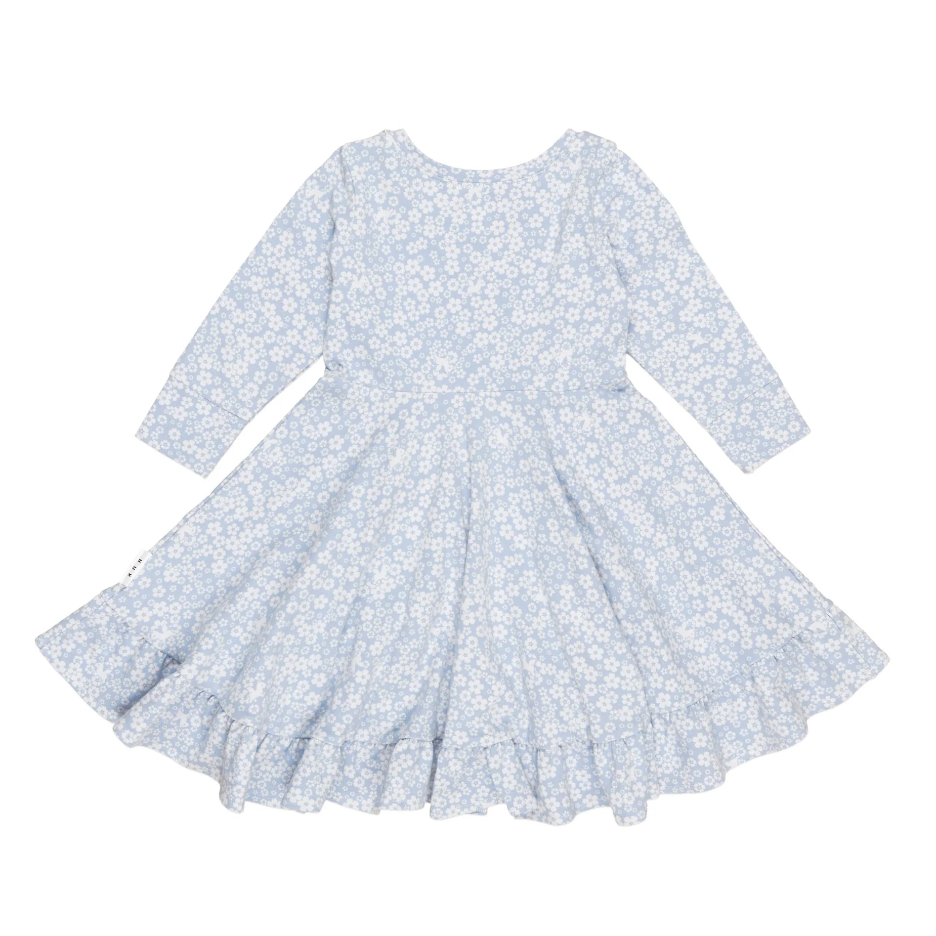 Unicorn Surprise Long Sleeve Swing Dress - Dusty Blue - Image 2