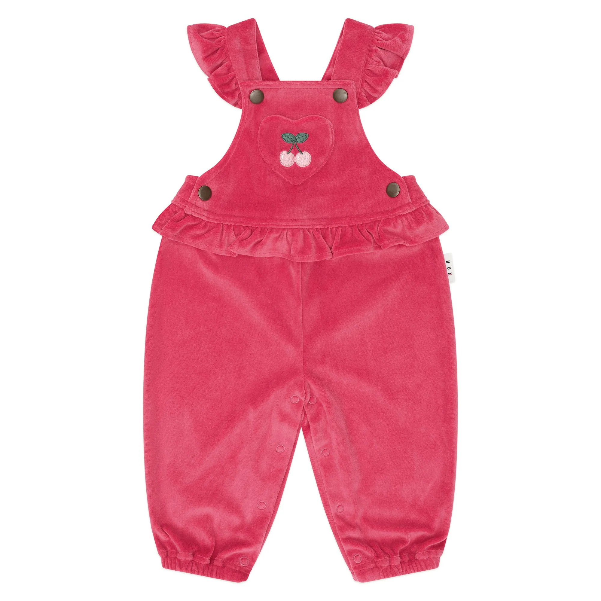 Very Cherry Velour Frill Overall