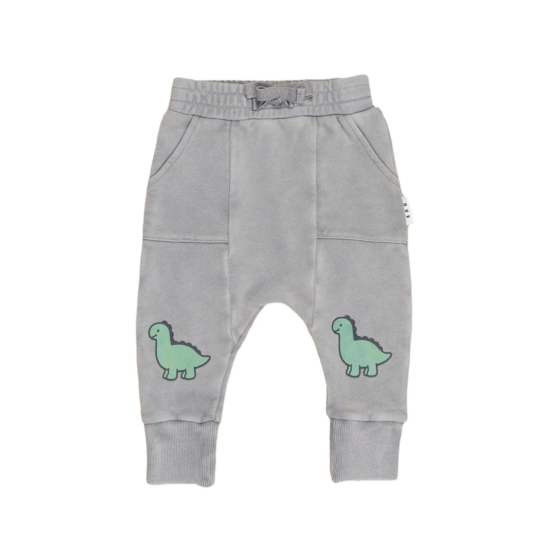 Vintage Grey Dino Drop Crotch Pant - Washed Grey