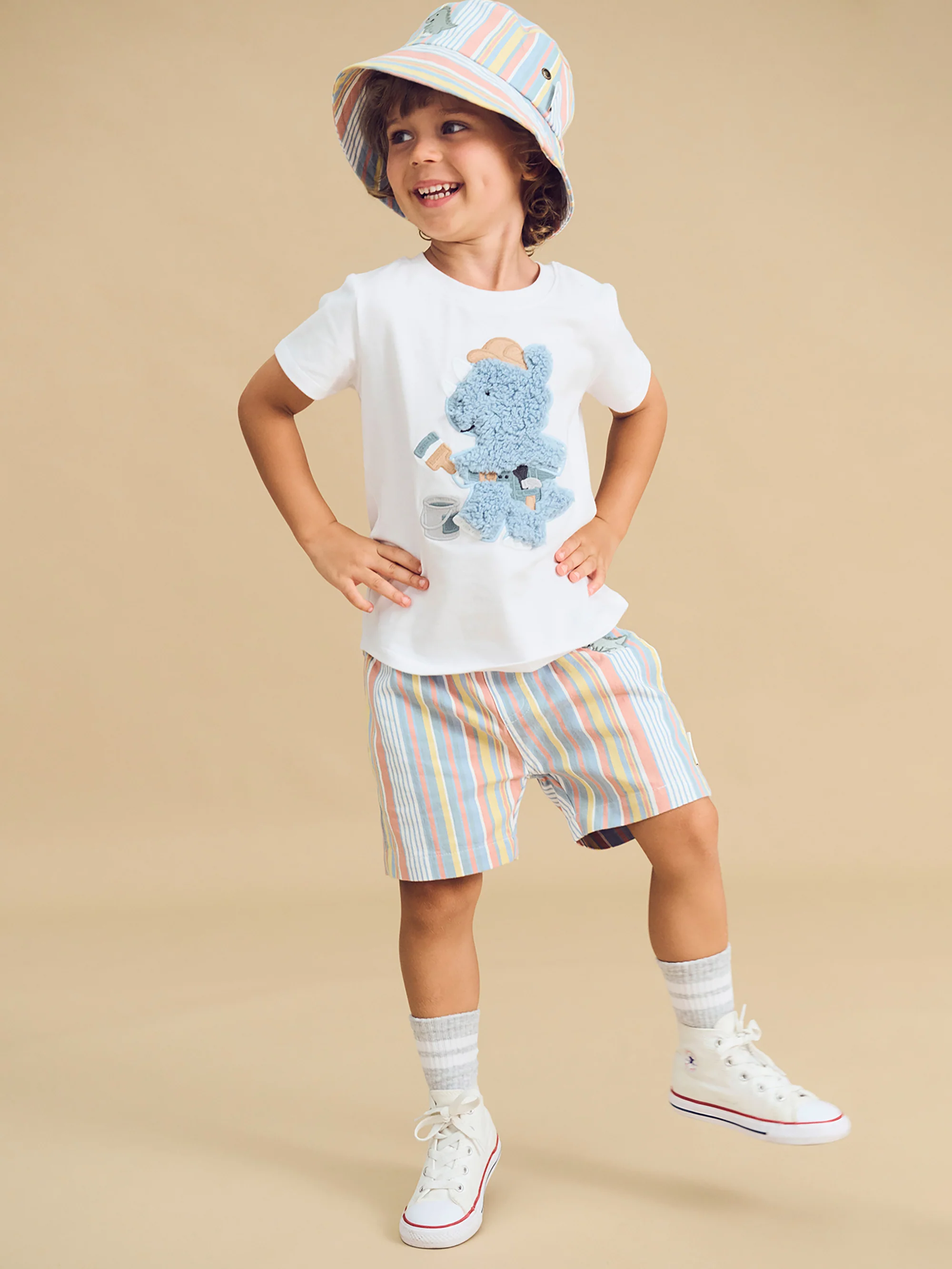 Vintage Stripe Short - Multi - Image 3