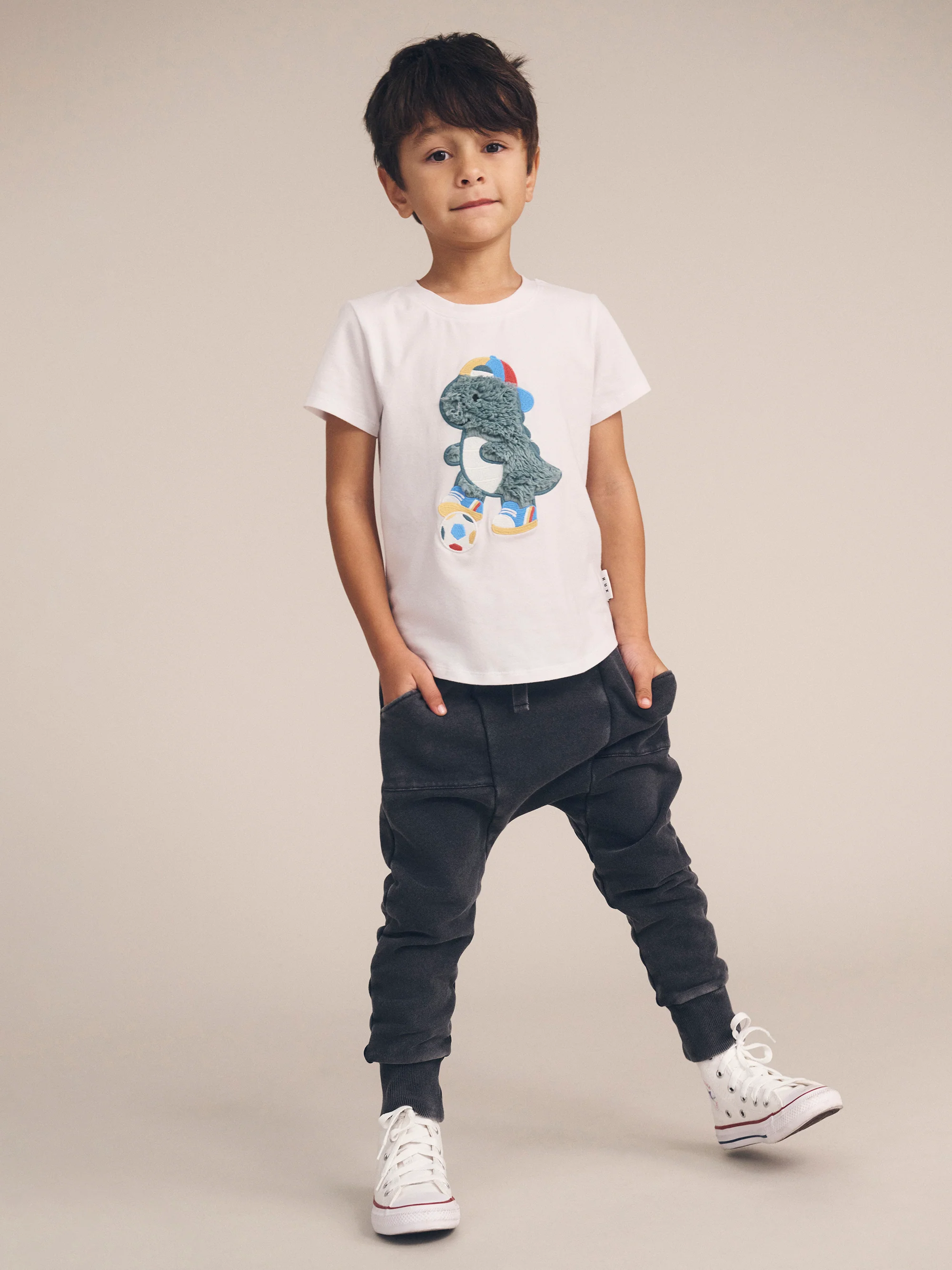 Huxbaby Washed Black Drop Crotch Pant - Image 2