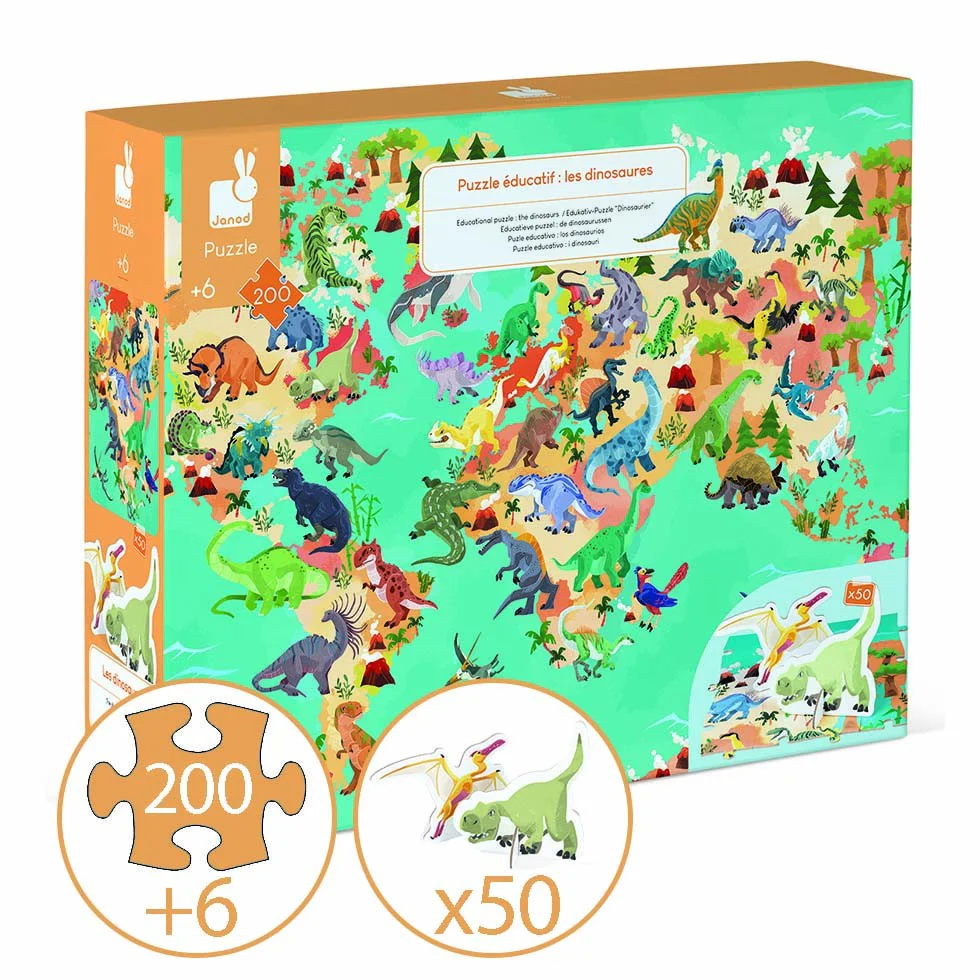 200 Piece Educational Dinosaur Puzzle - Image 2